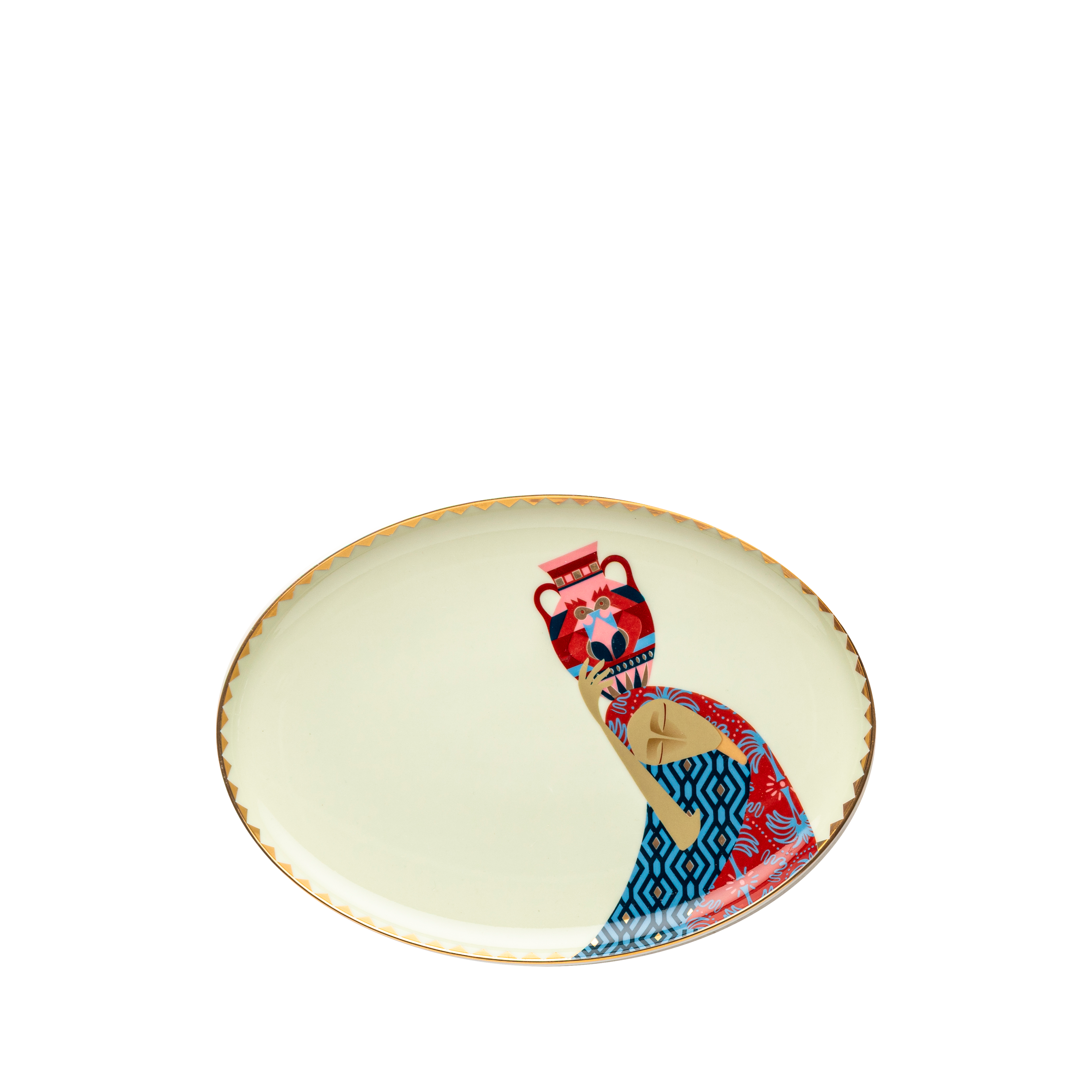 El-Ollah serving platters #1 - 2 pieces - Fathy Mahmoud Porcelain 