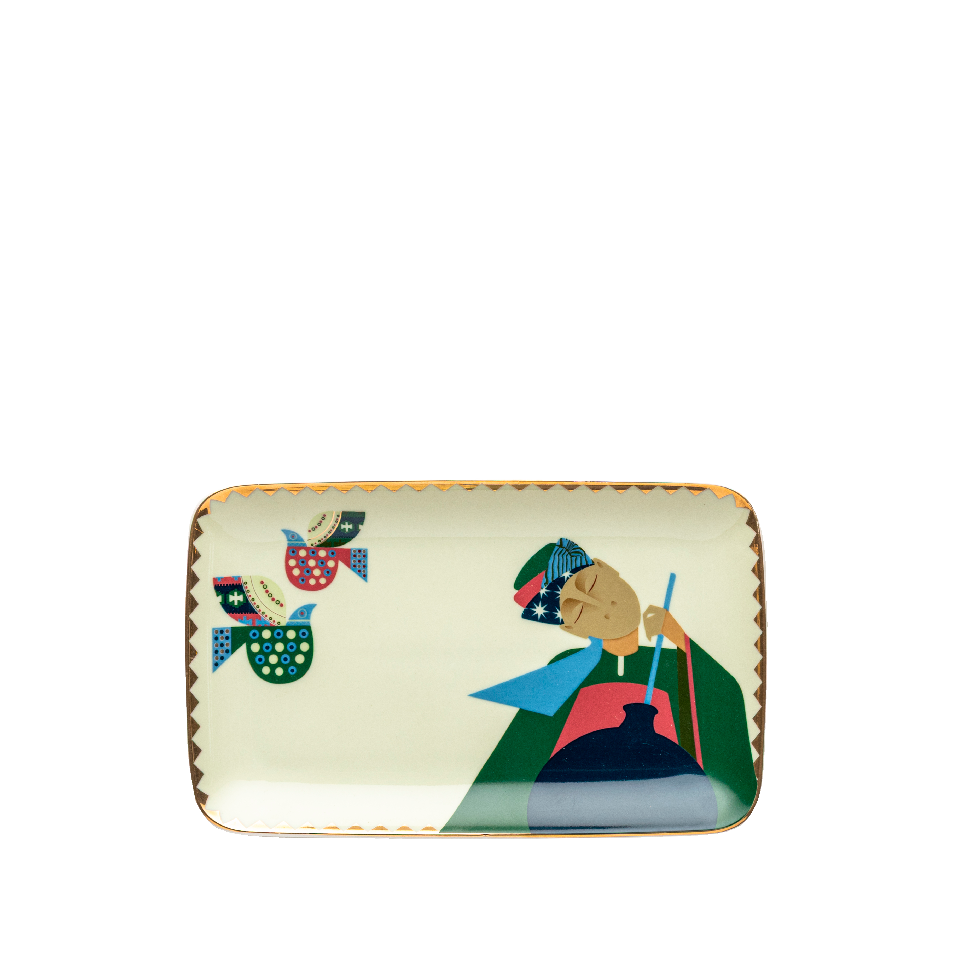 El-Ollah trays set - 4 pieces - Fathy Mahmoud Porcelain 