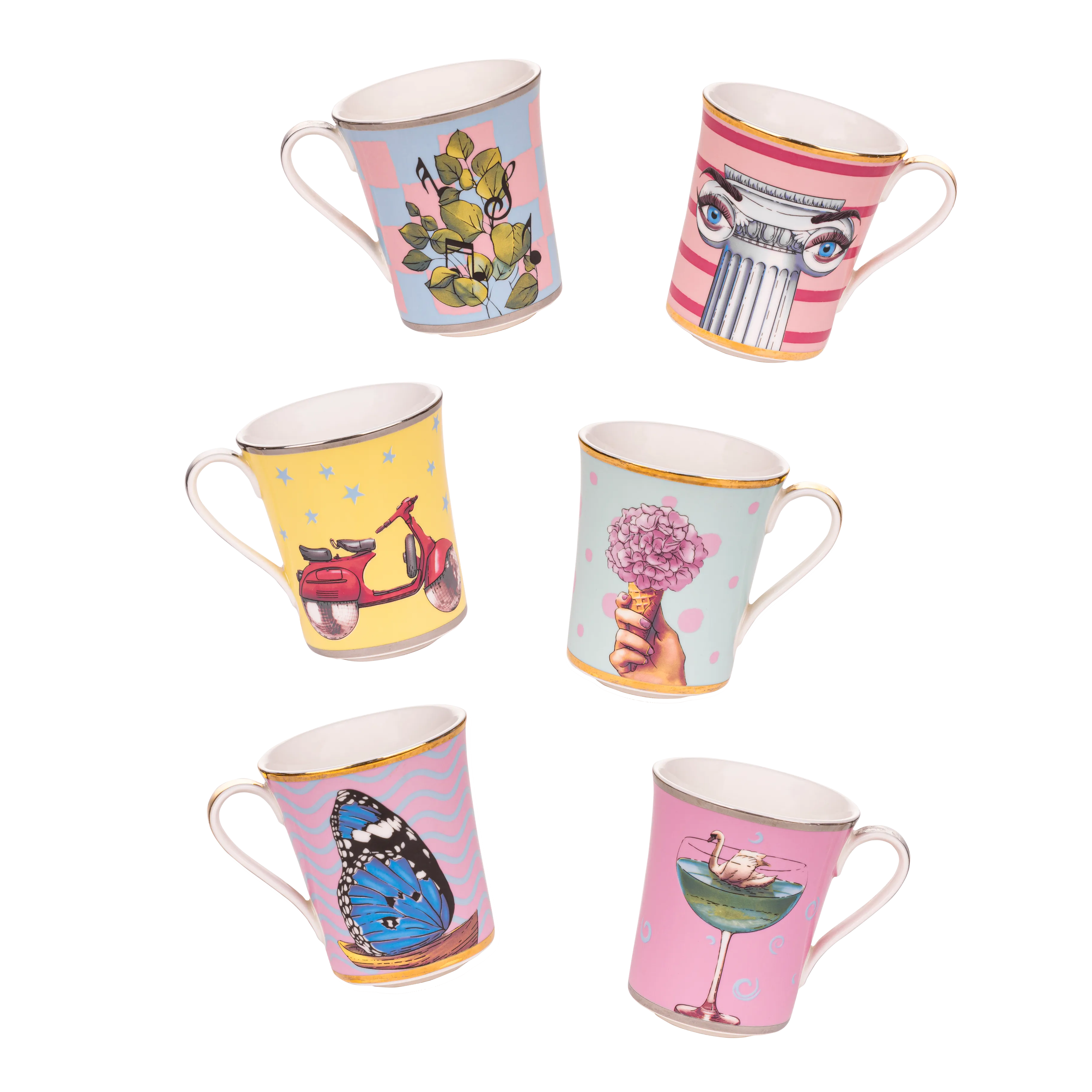 Imaginarium Mug - 6 Pcs - Fathy Mahmoud Porcelain 