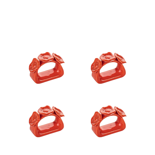 Mini flower red - 4 pieces