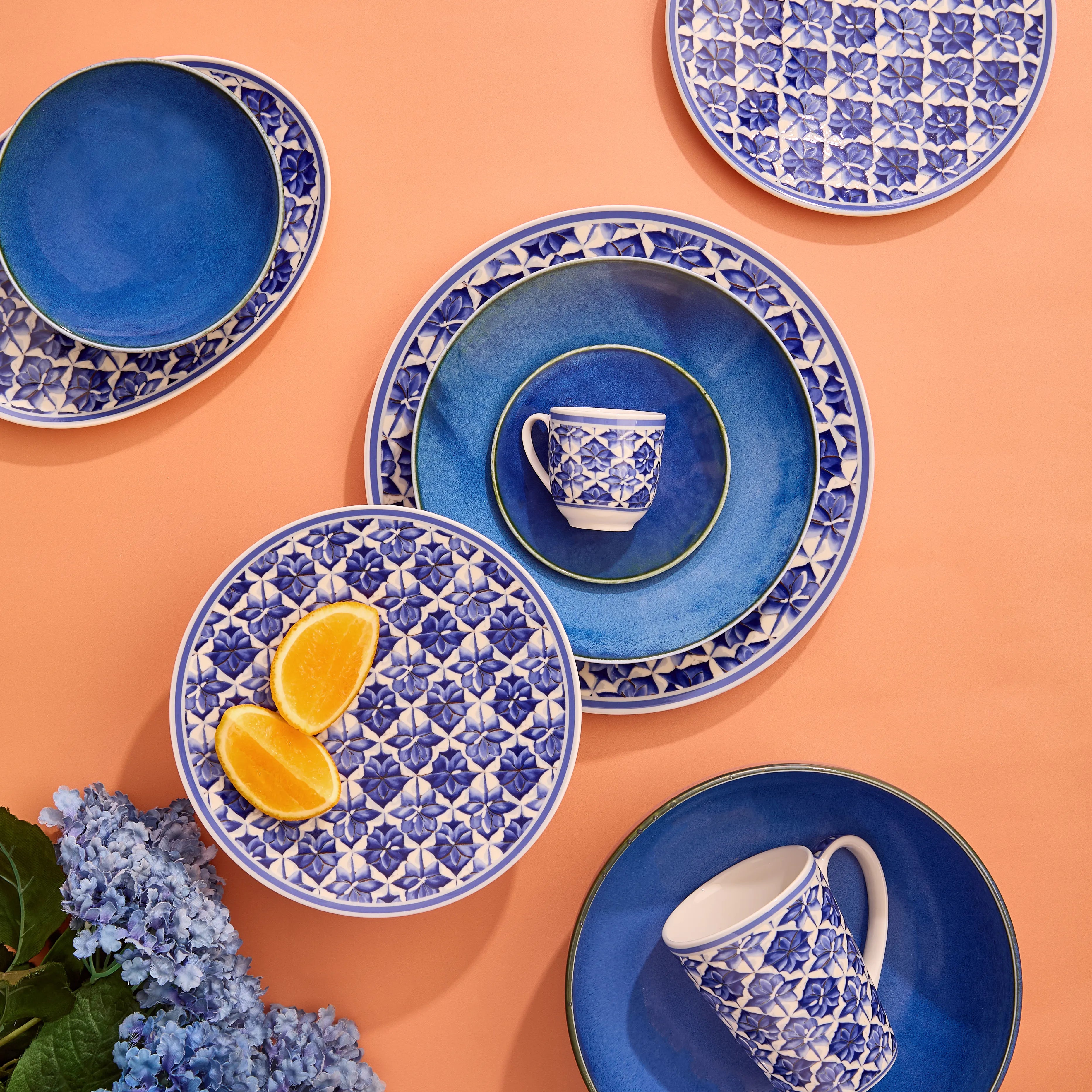 Andalus Blue - 45 Pc - Fathy Mahmoud Porcelain 