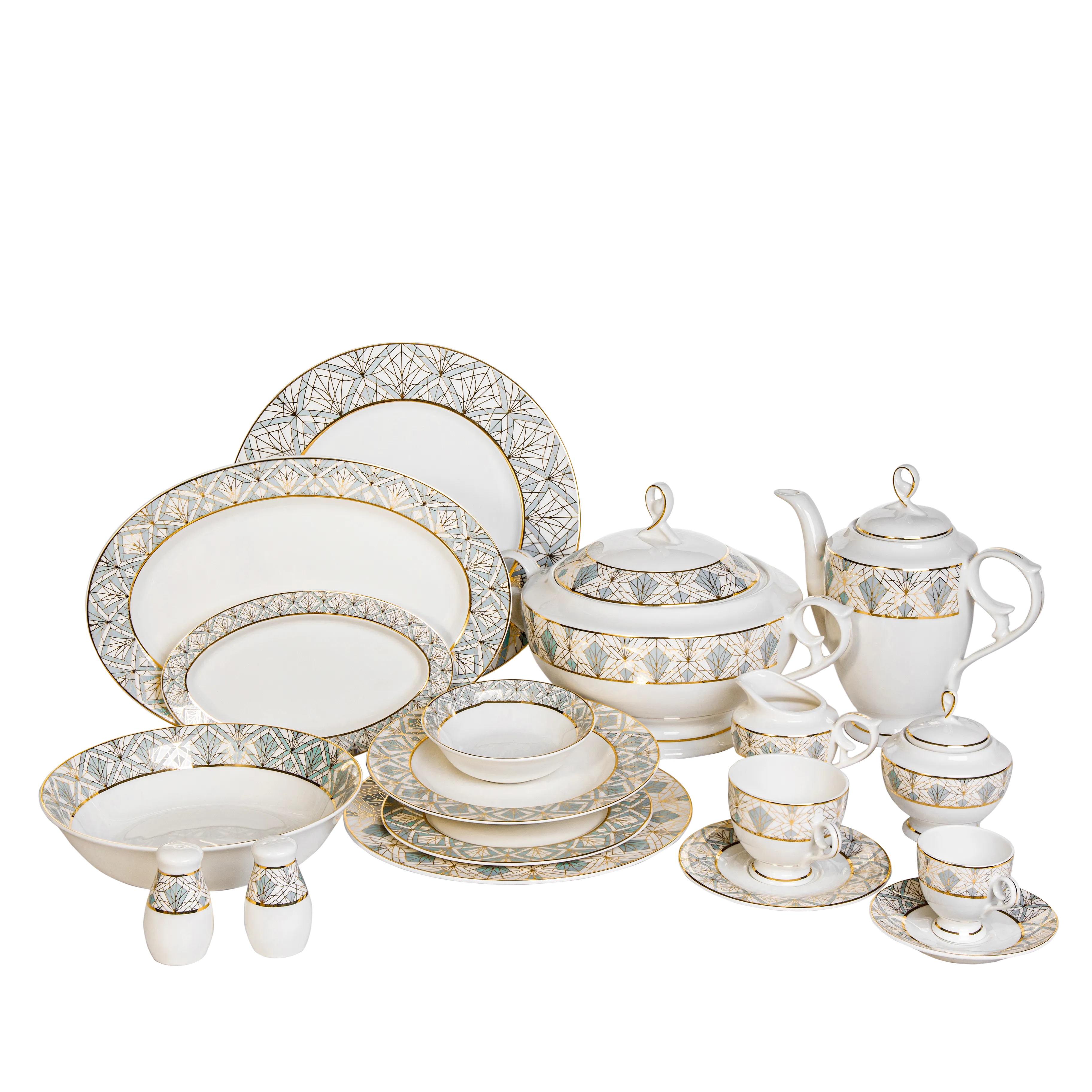 Art Deco - 62Pc - Fathy Mahmoud Porcelain 