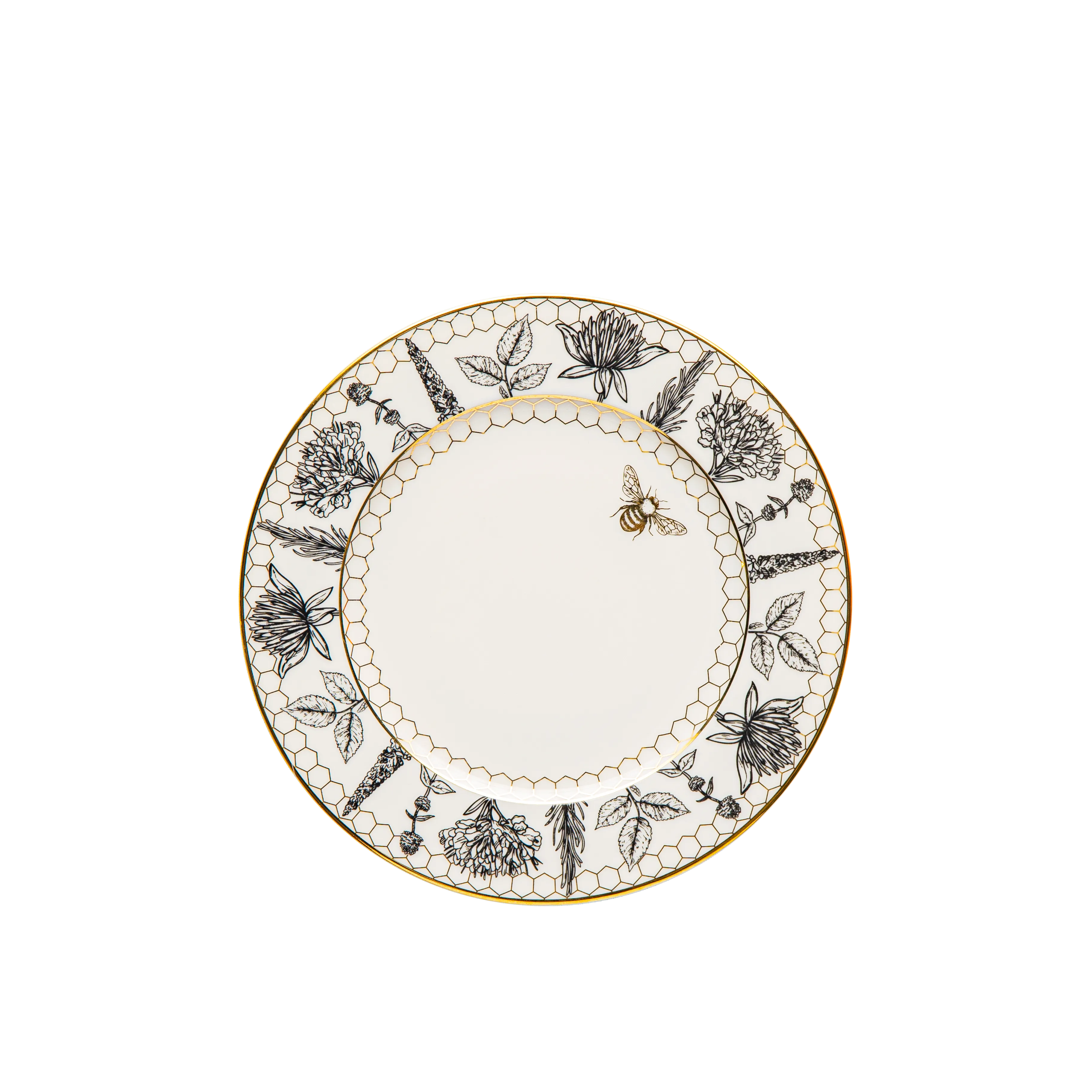 Black bee - 62 pieces - Fathy Mahmoud Porcelain 