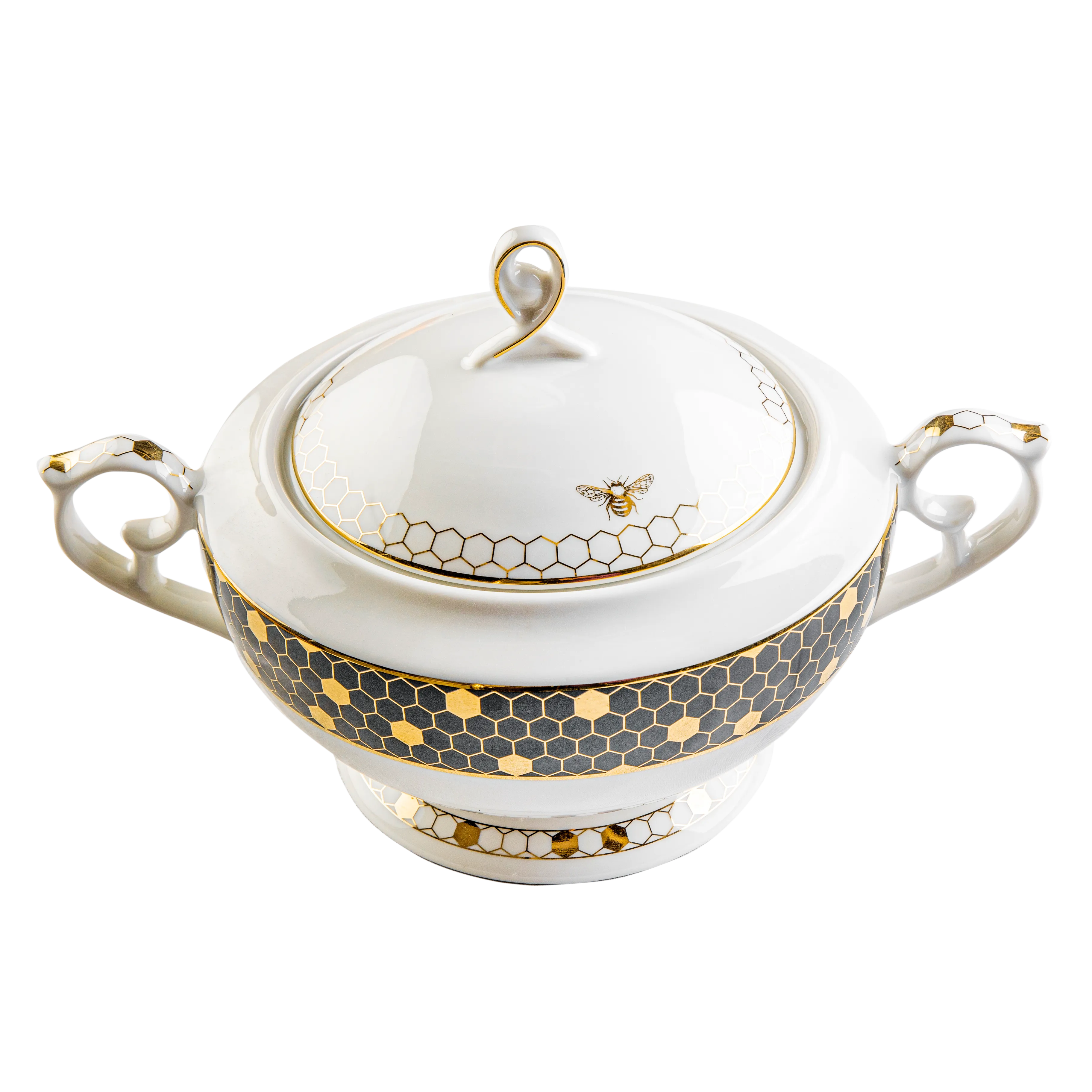 Black bee - 62 pieces - Fathy Mahmoud Porcelain 