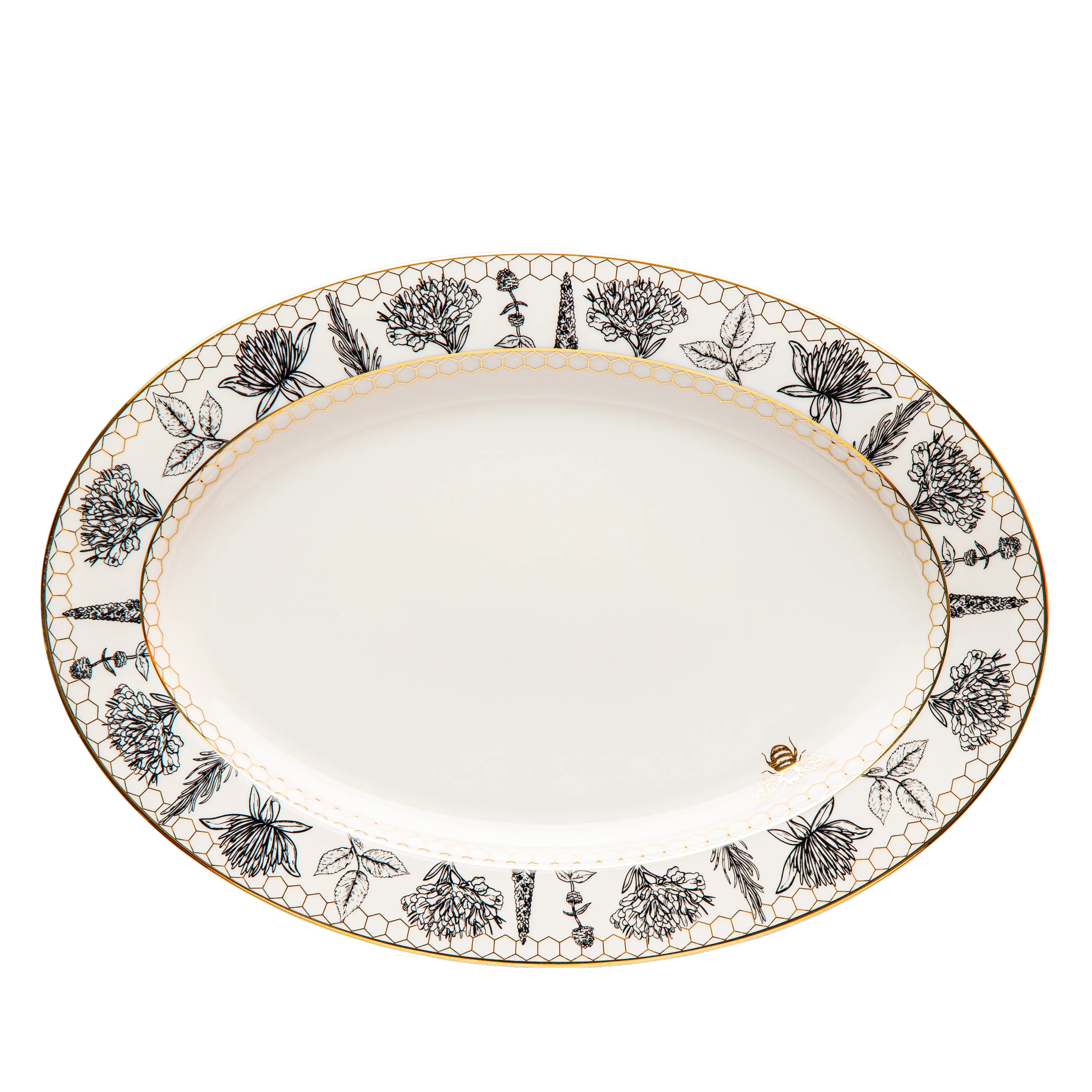 Black bee - 62 pieces - Fathy Mahmoud Porcelain 