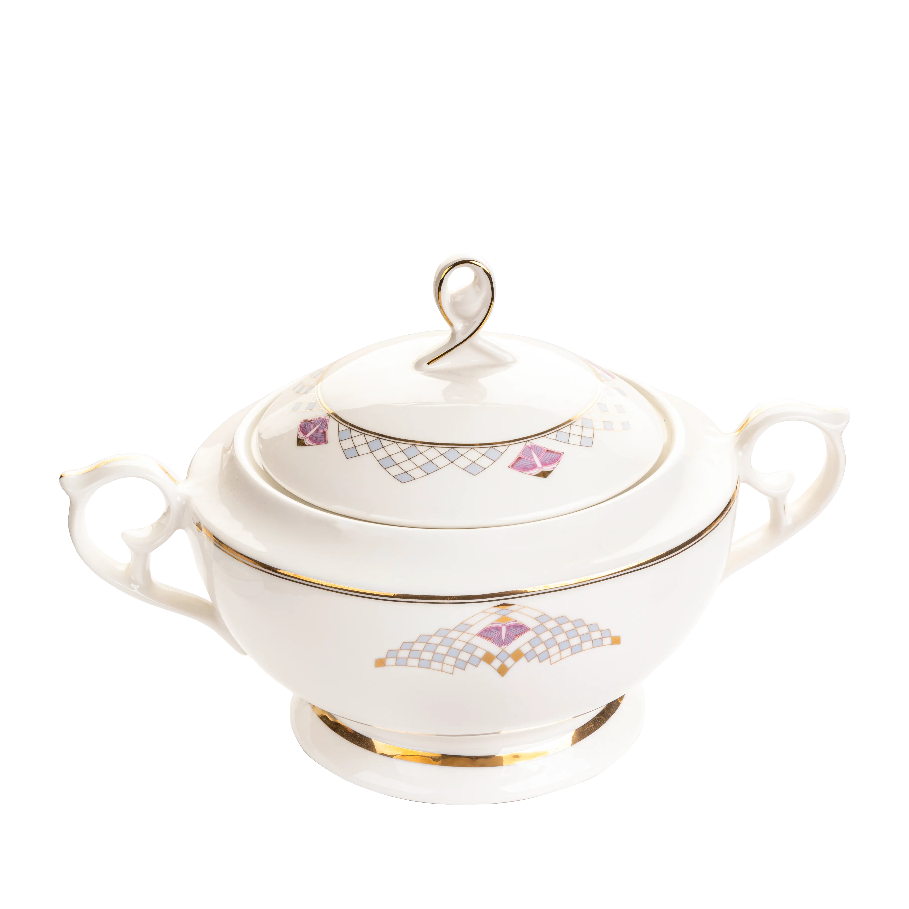 Butterfly bloom - 62 pieces - Fathy Mahmoud Porcelain 