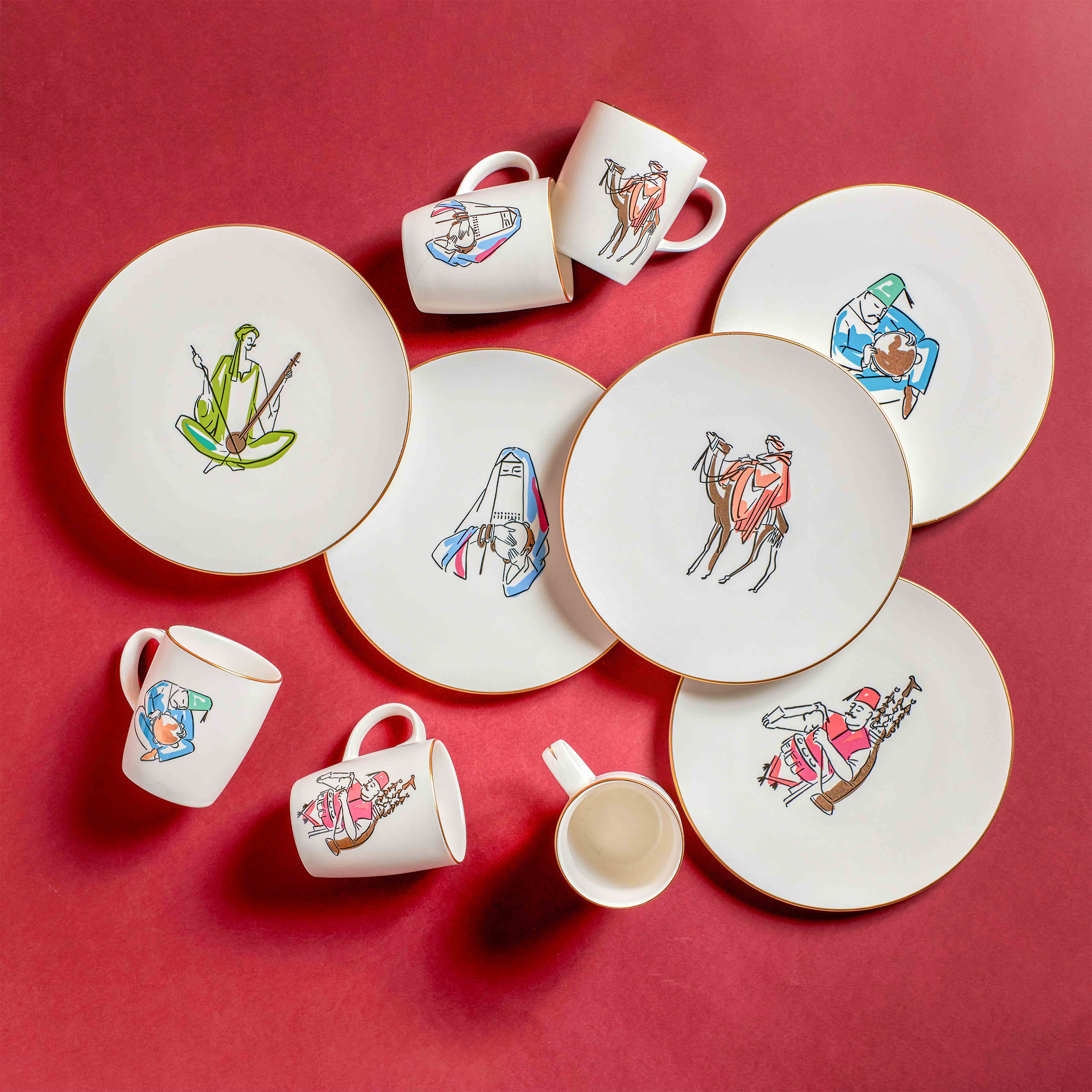 Cairo Culture - 10 Pc - Fathy Mahmoud Porcelain 
