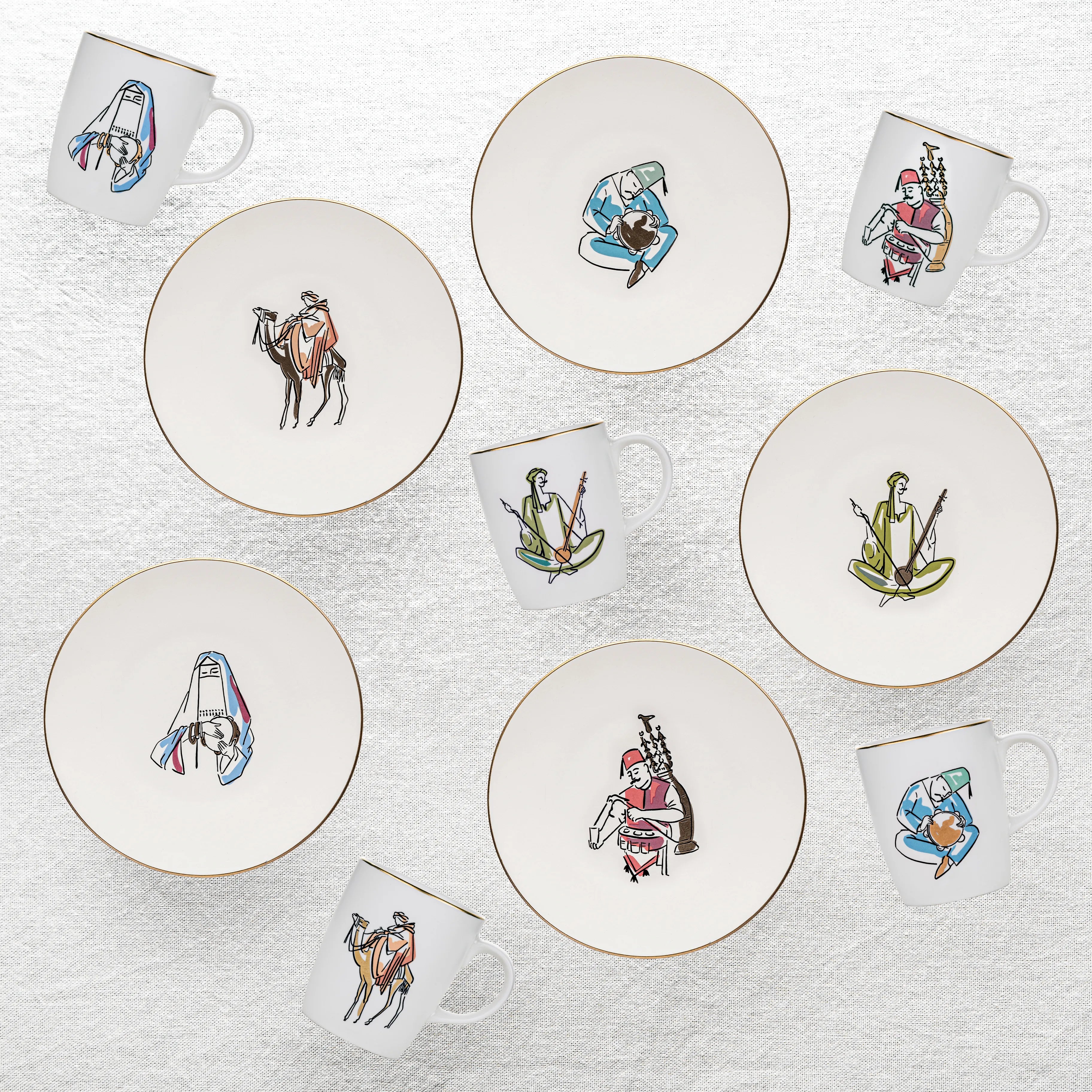 Cairo Culture - 10 Pc - Fathy Mahmoud Porcelain 