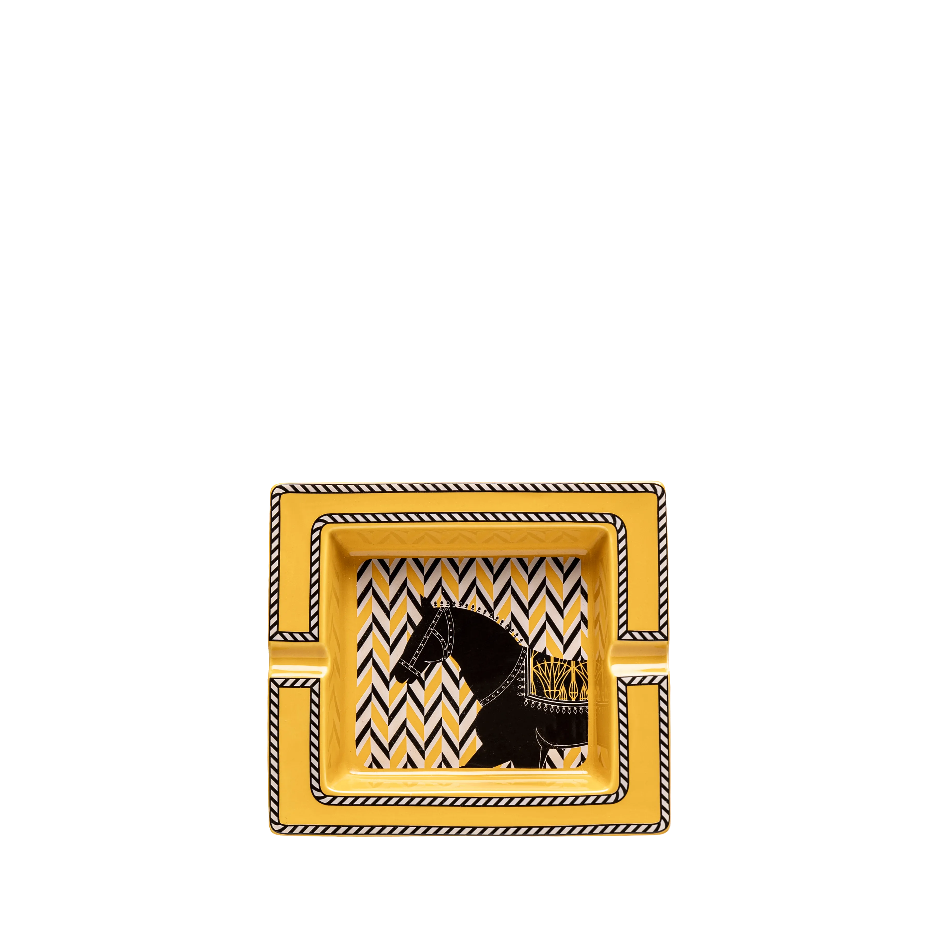 Chase ashtrays black - 2 pieces - Fathy Mahmoud Porcelain 