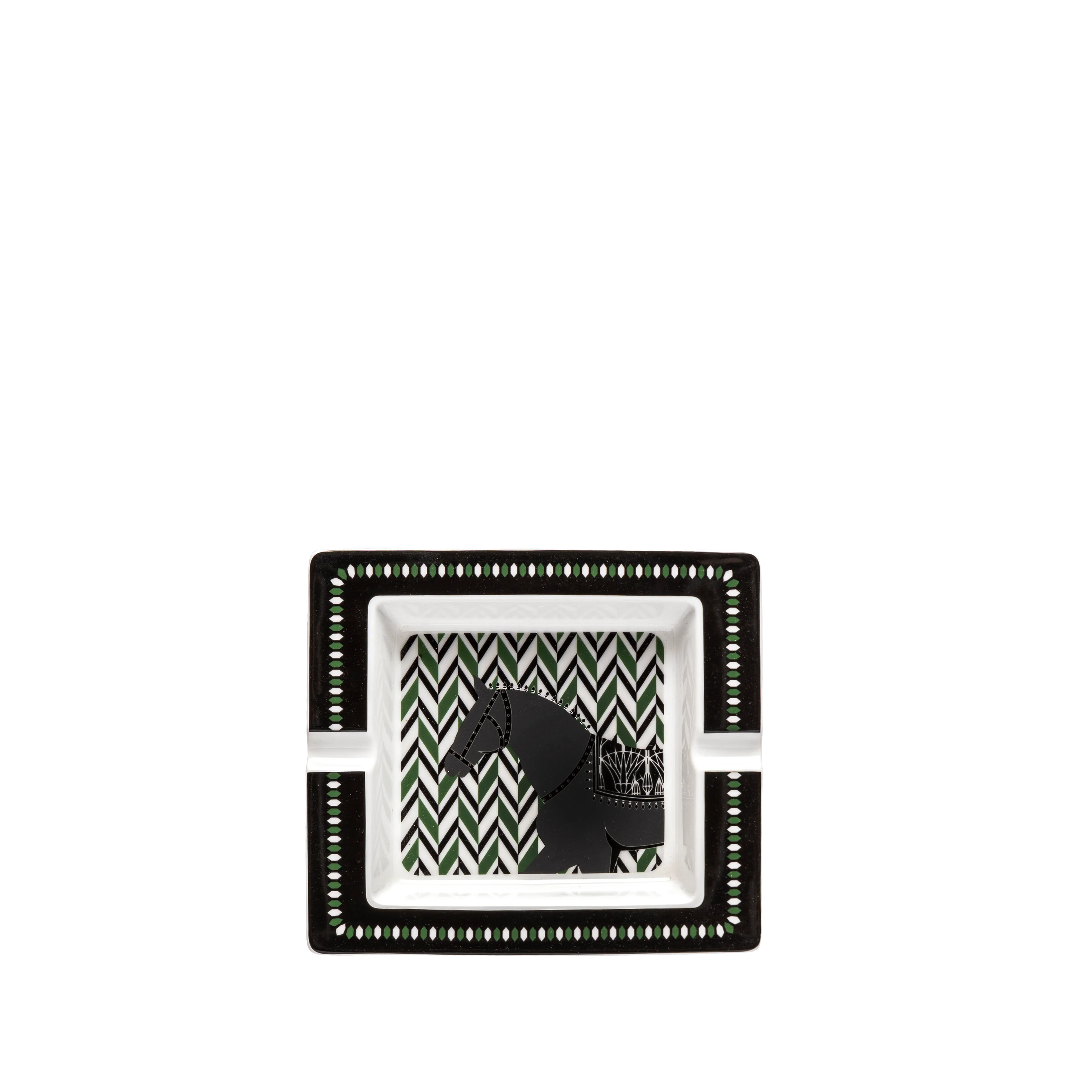 Chase ashtrays black - 2 pieces - Fathy Mahmoud Porcelain 