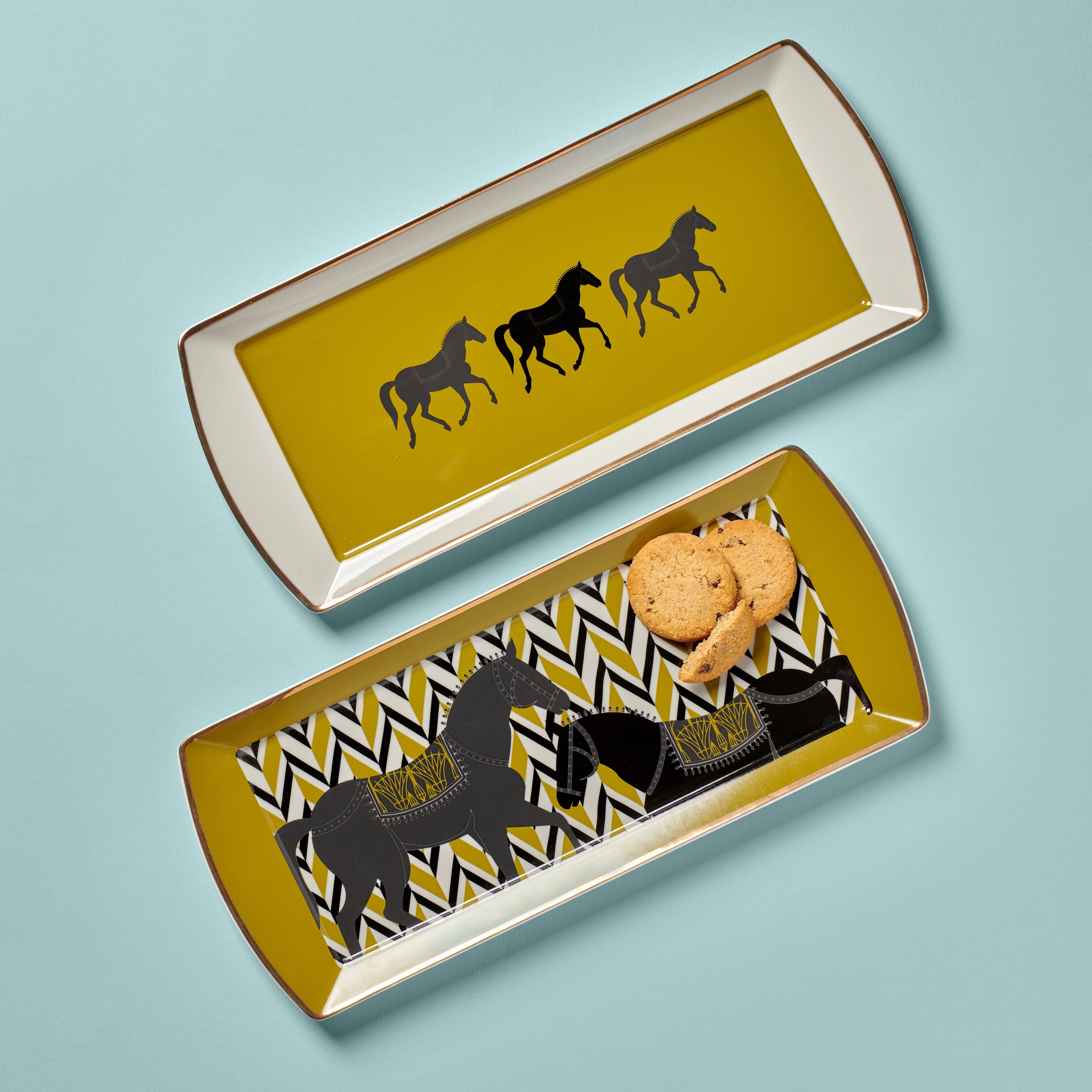 Chase Gold Tray Set - Fathy Mahmoud Porcelain 