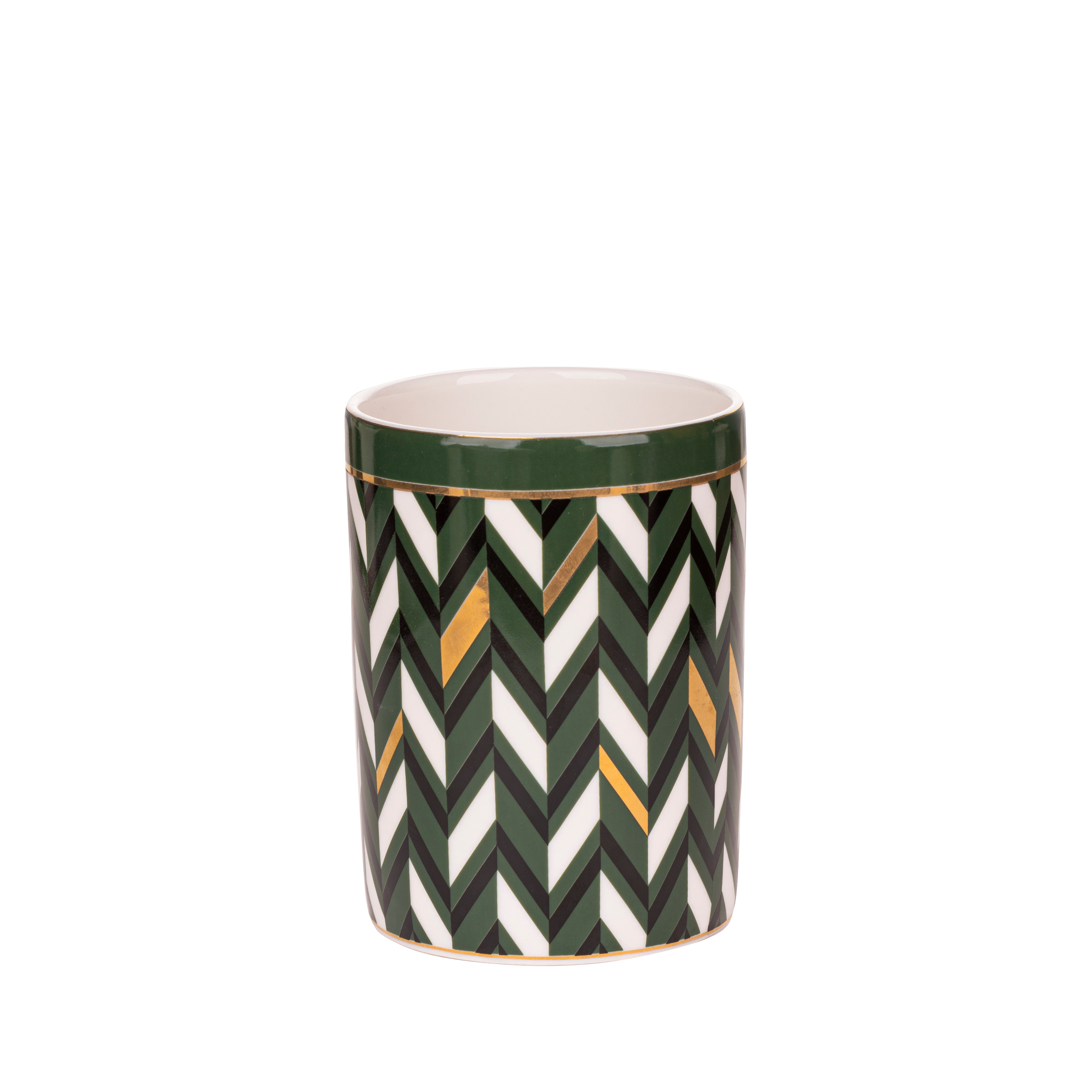 Chase cannisters green - 2 pieces - Fathy Mahmoud Porcelain 