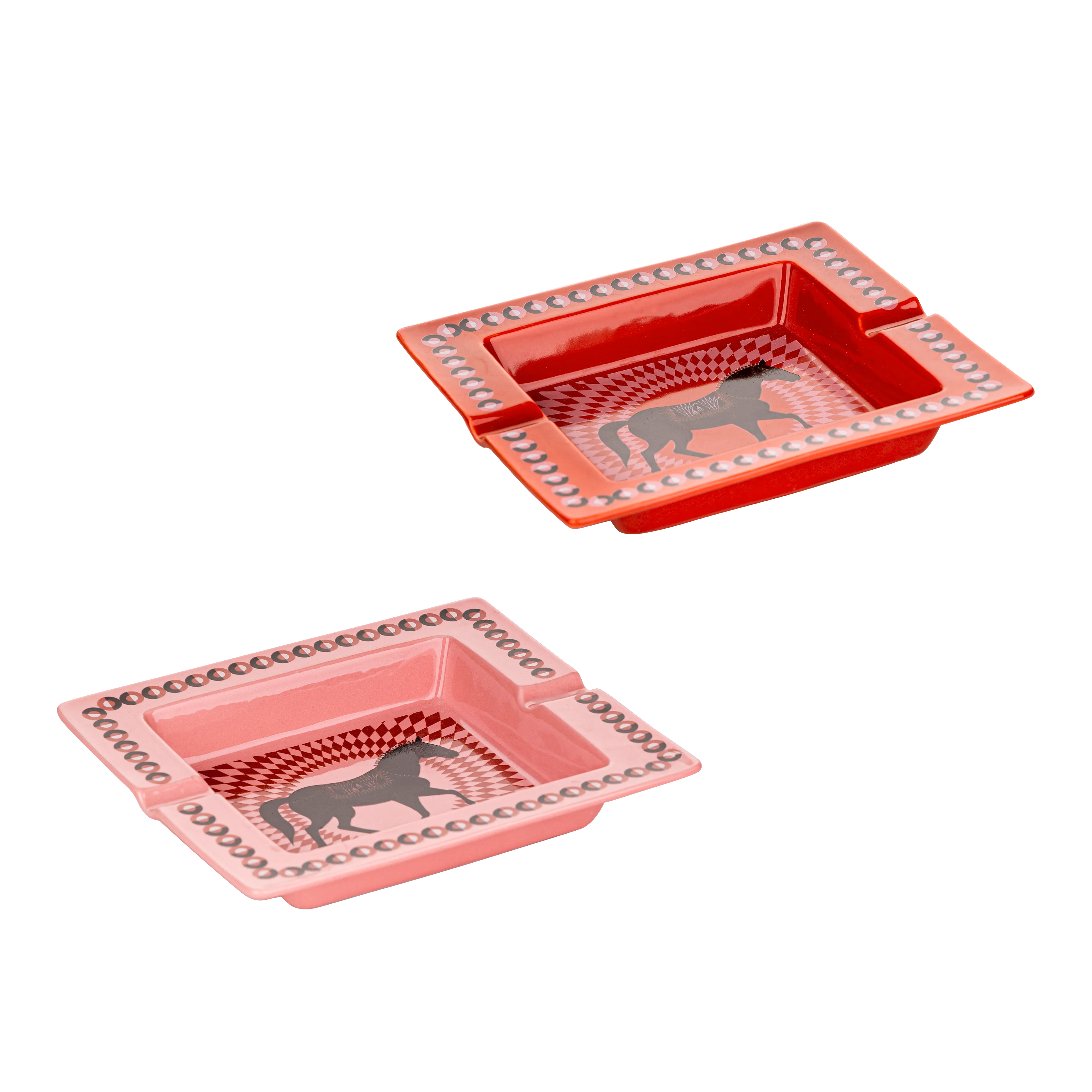 Chase ashtrays pink - 2 pieces - Fathy Mahmoud Porcelain 