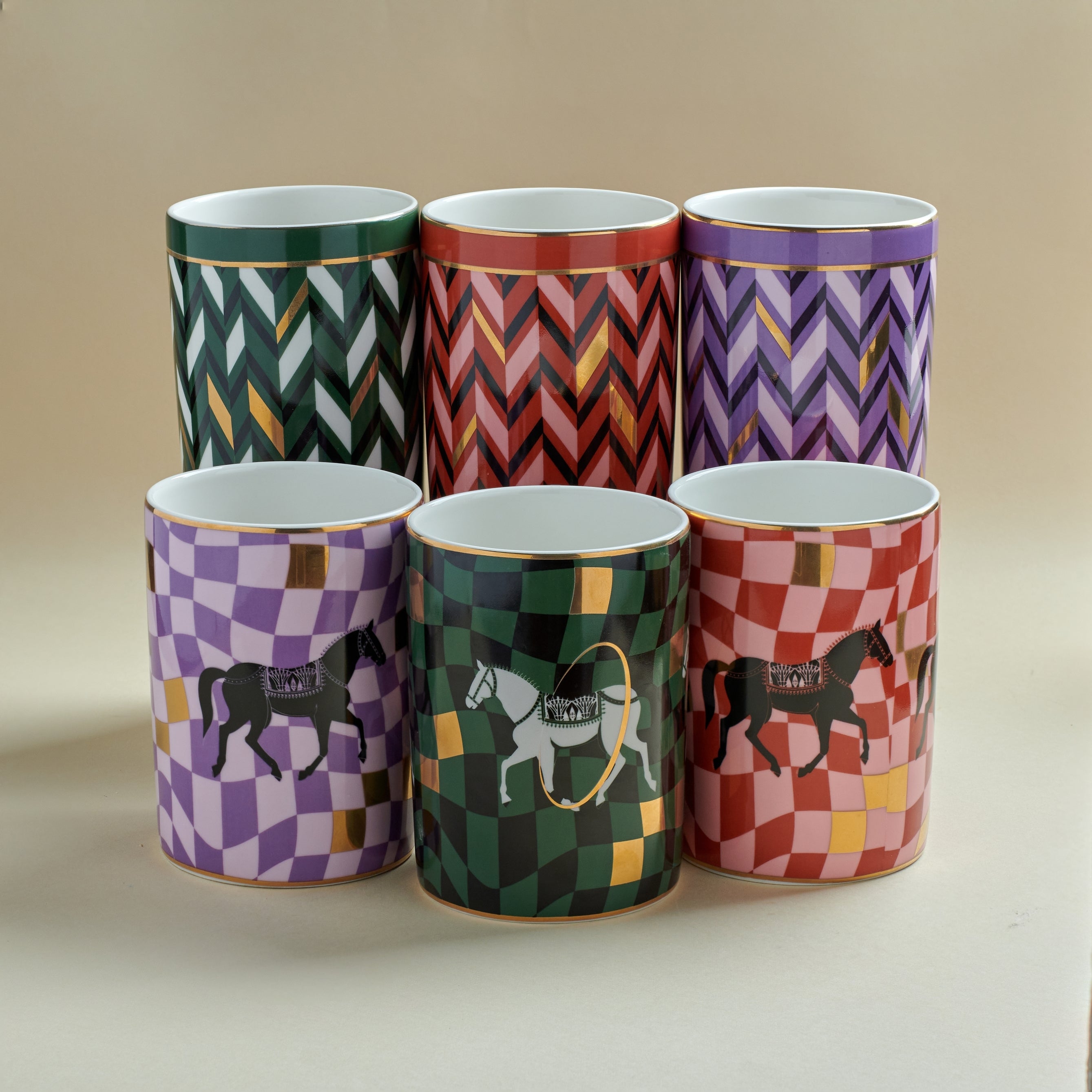 Chase Purple Cannisters - Fathy Mahmoud Porcelain 