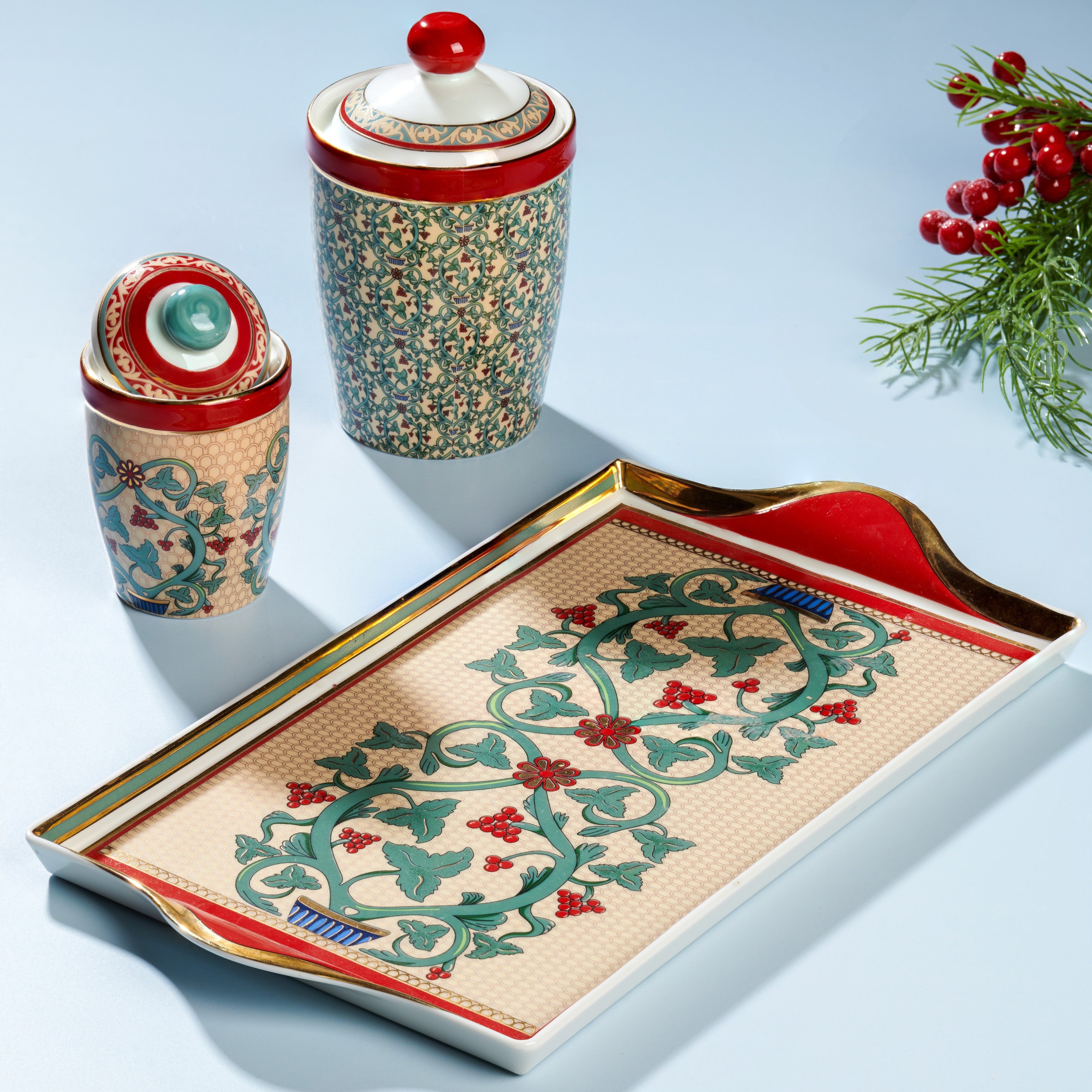 Christmas floral Tray