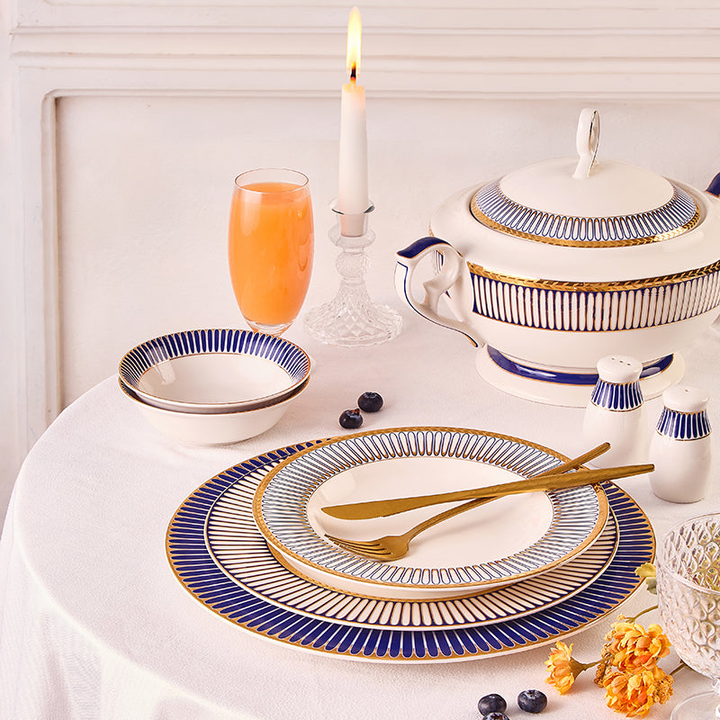 Cobalt - 62 Pc - Fathy Mahmoud Porcelain 