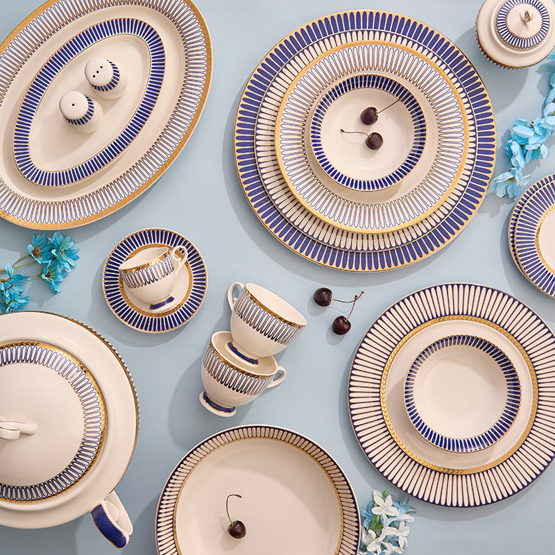 Cobalt - 62 Pc - Fathy Mahmoud Porcelain 