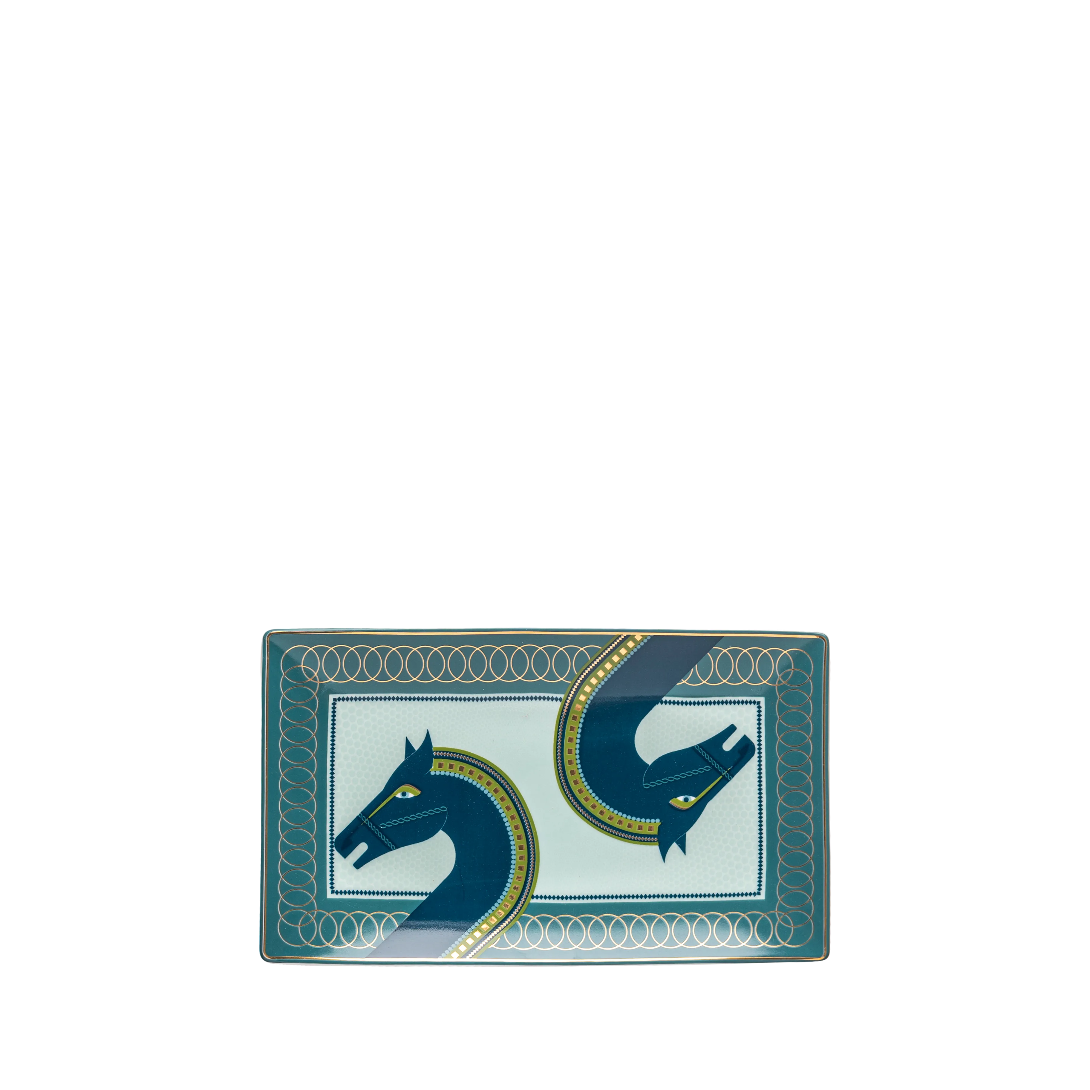 Cordovan 2 Horses Tray Set - Fathy Mahmoud Porcelain 