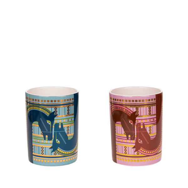 Cordovan cannisters - 2 pieces