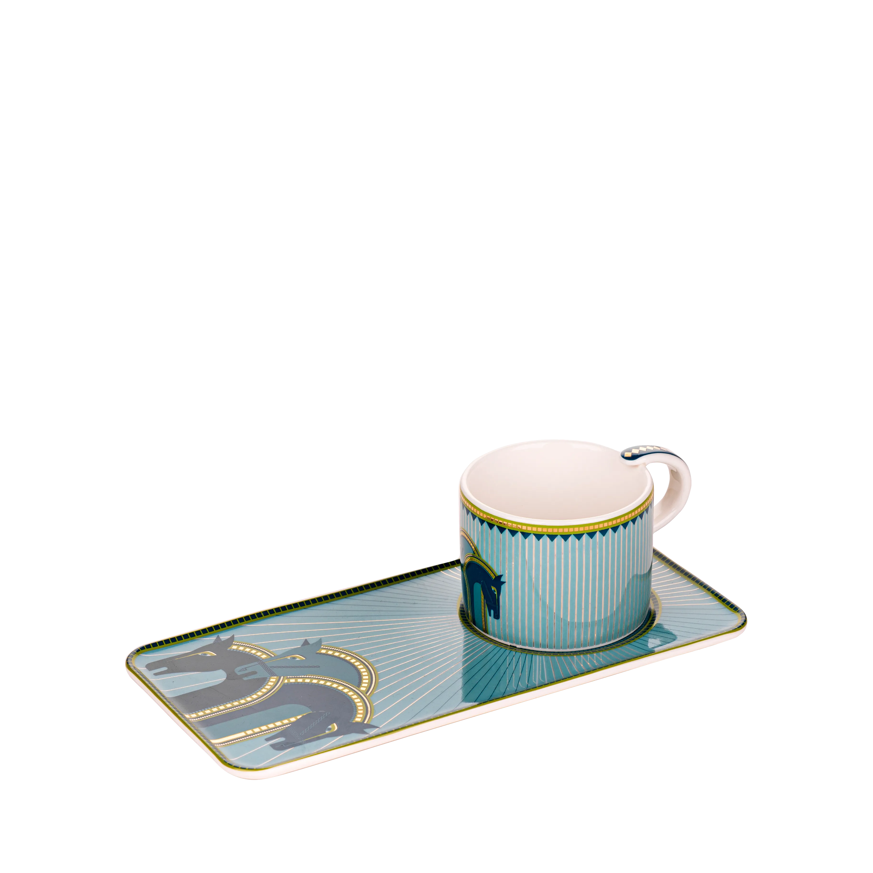 Cordovan Blue Tea Set - Fathy Mahmoud Porcelain 