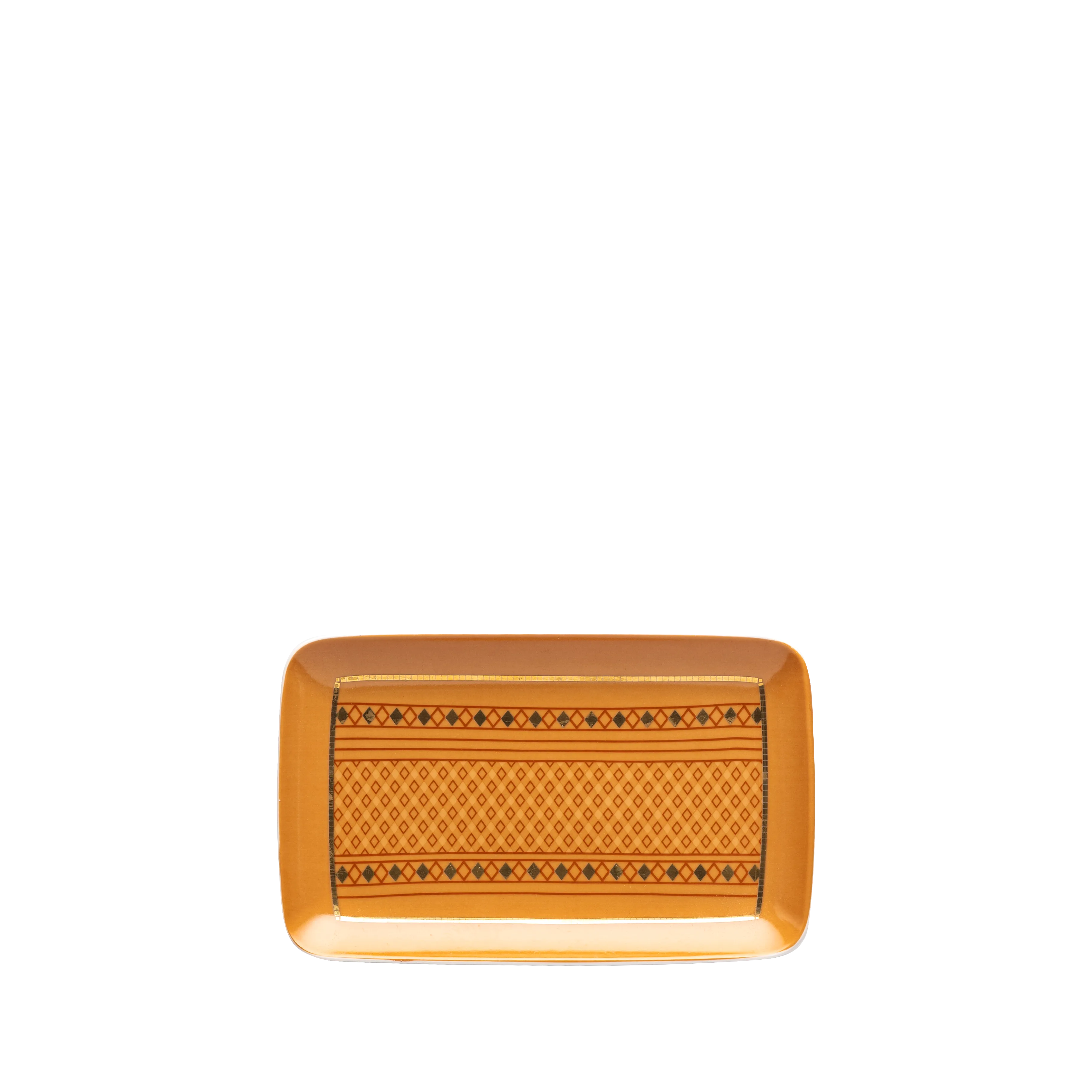 Cordovan Orange Tray Set - Fathy Mahmoud Porcelain 