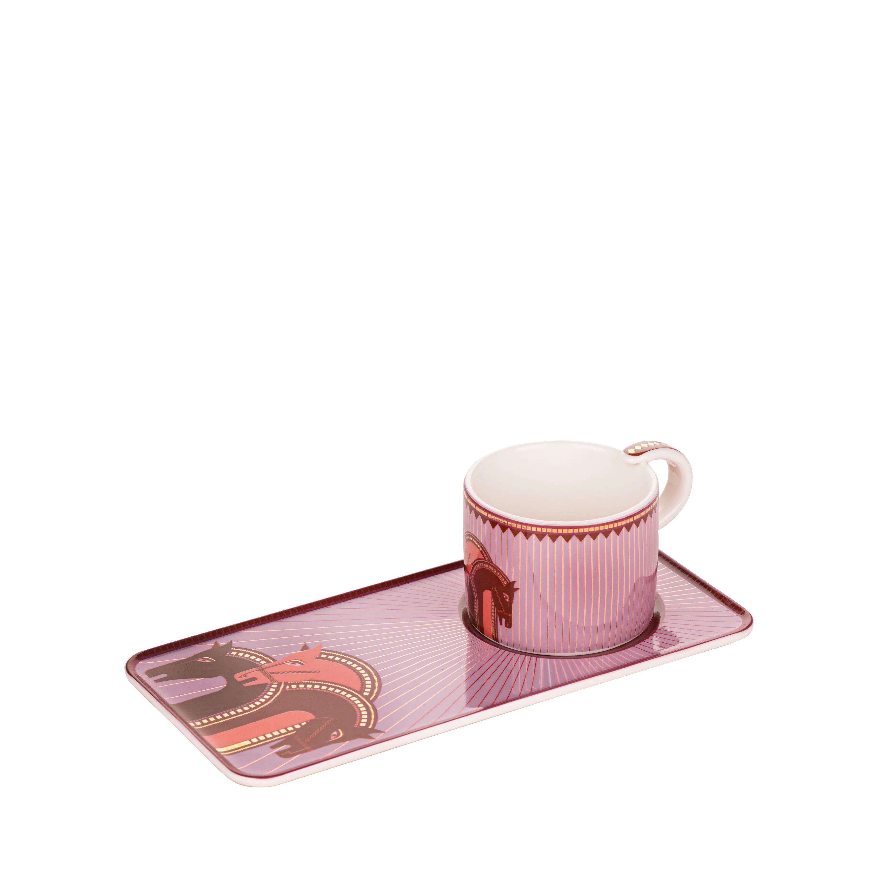 Cordovan Pink Tea Set - Fathy Mahmoud Porcelain 