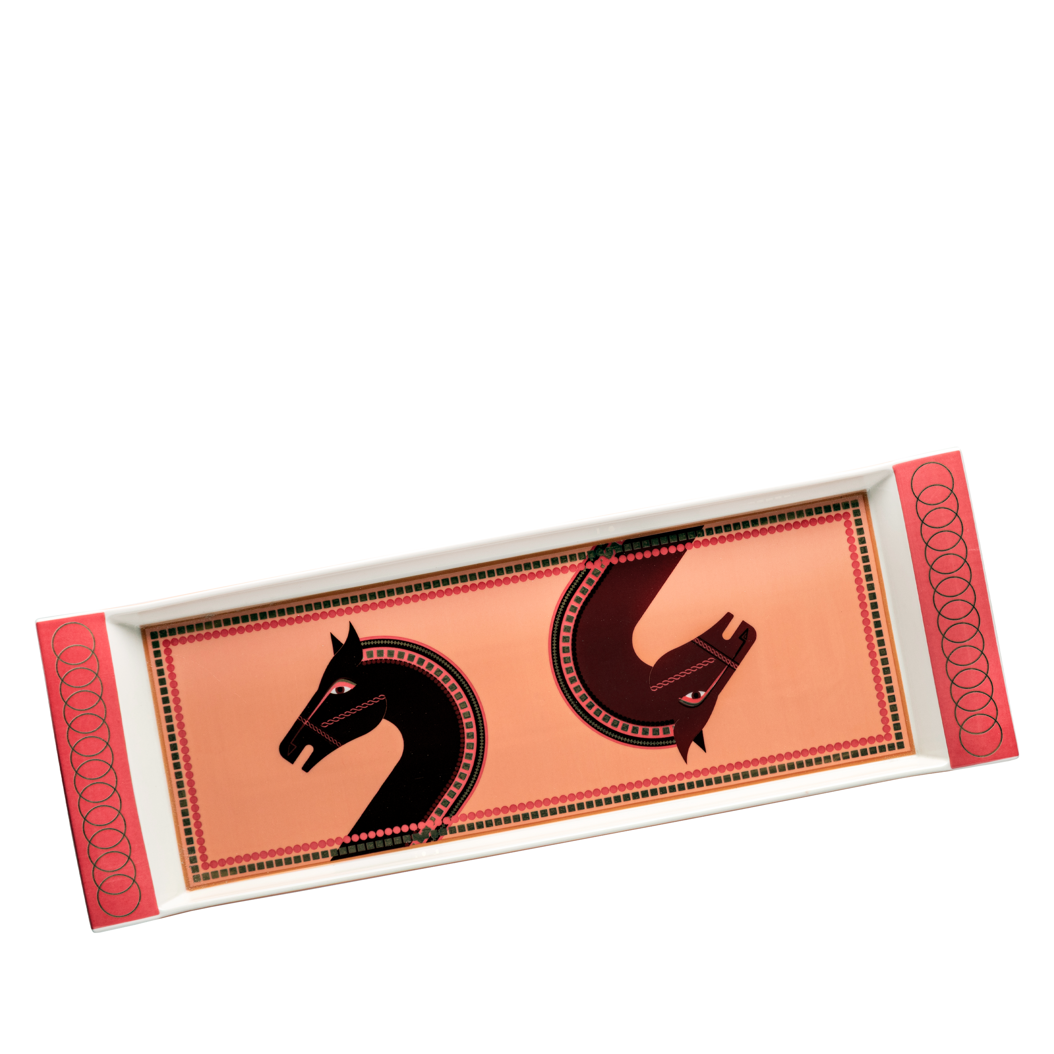 Cordovan tray - orange - Fathy Mahmoud Porcelain 