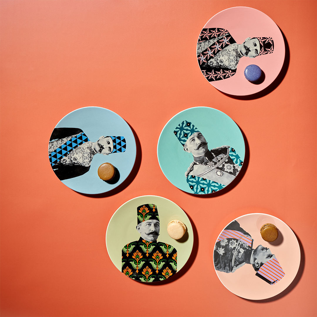 The effendi dessert set - 5 pieces - Fathy Mahmoud Porcelain 