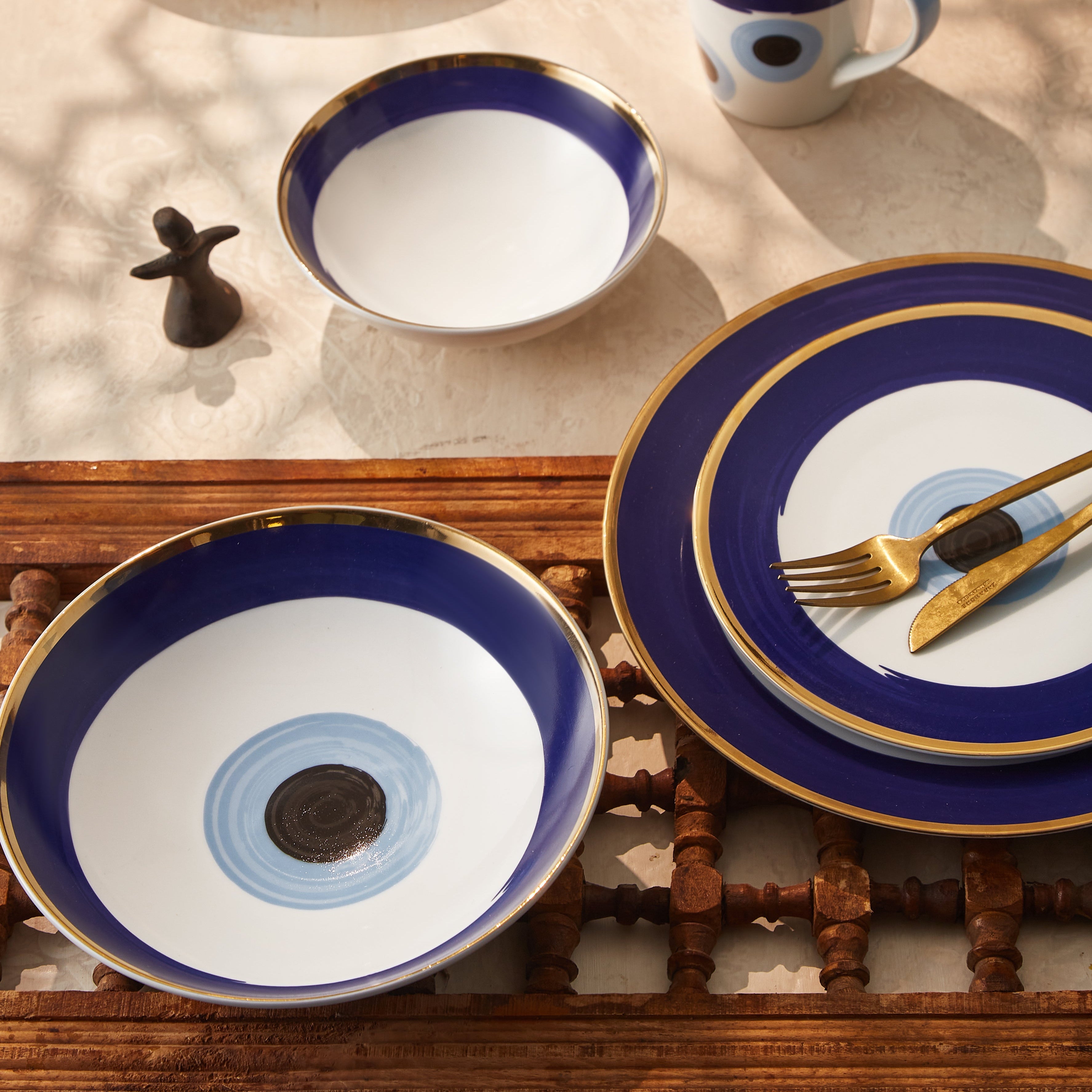 Ein Zarka - 30 pieces - Fathy Mahmoud Porcelain 