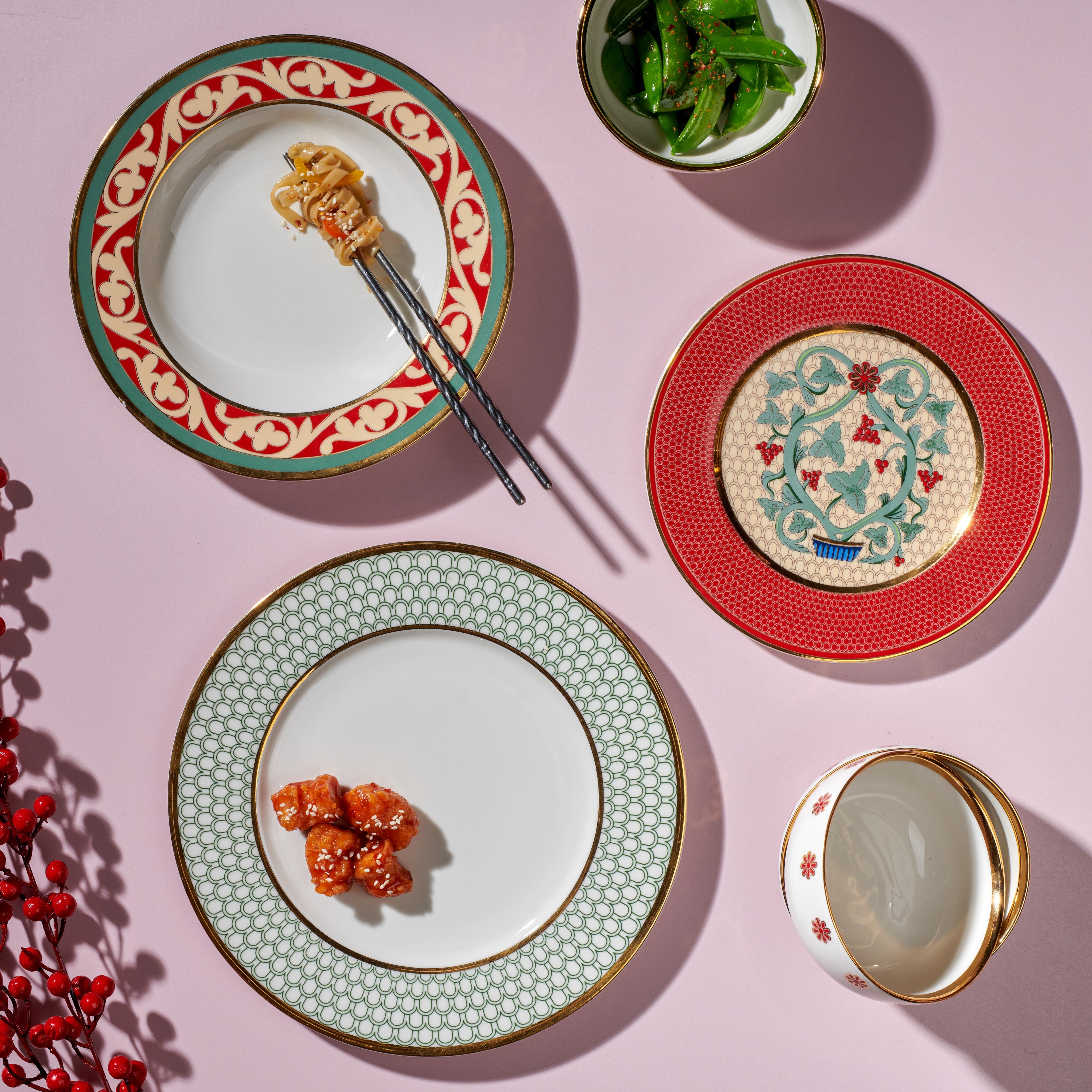 Christmas floral - 24 pieces