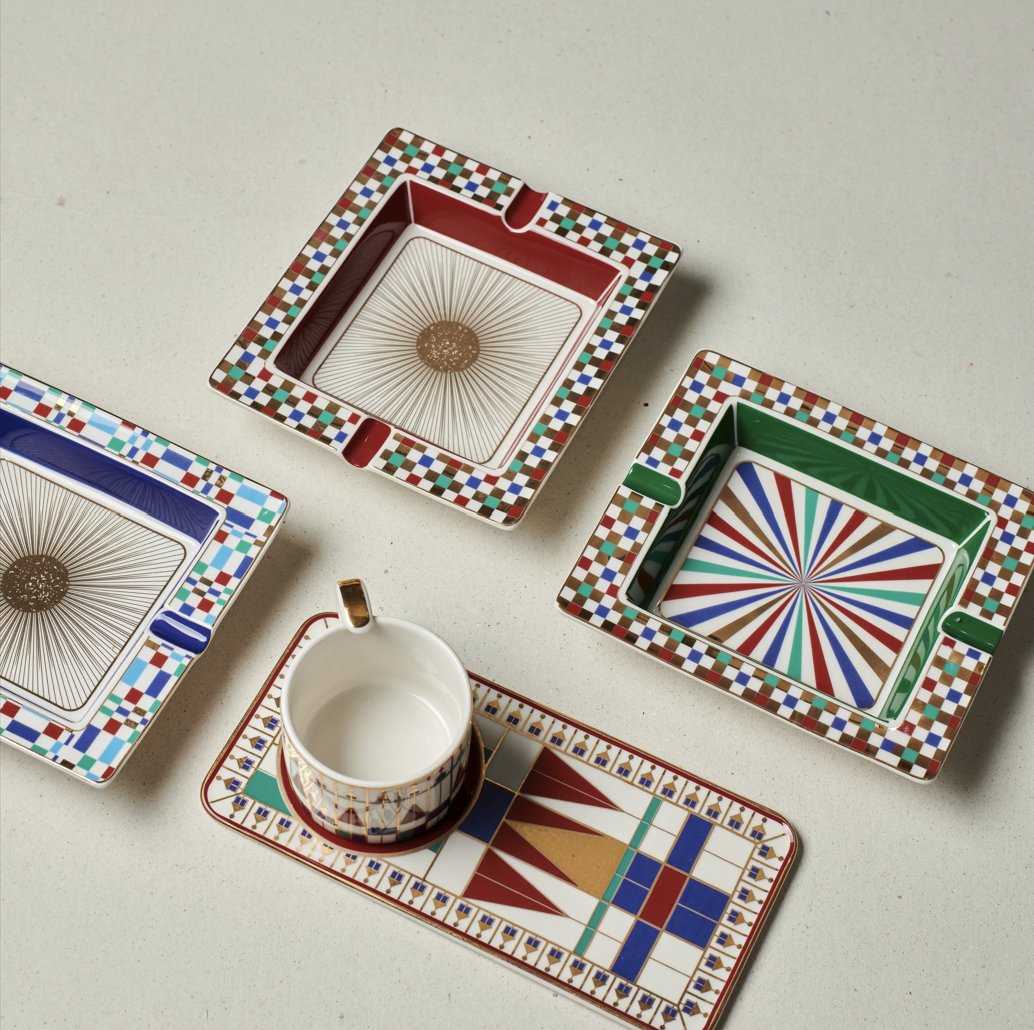 Festival Ashtray - Blue - Fathy Mahmoud Porcelain 