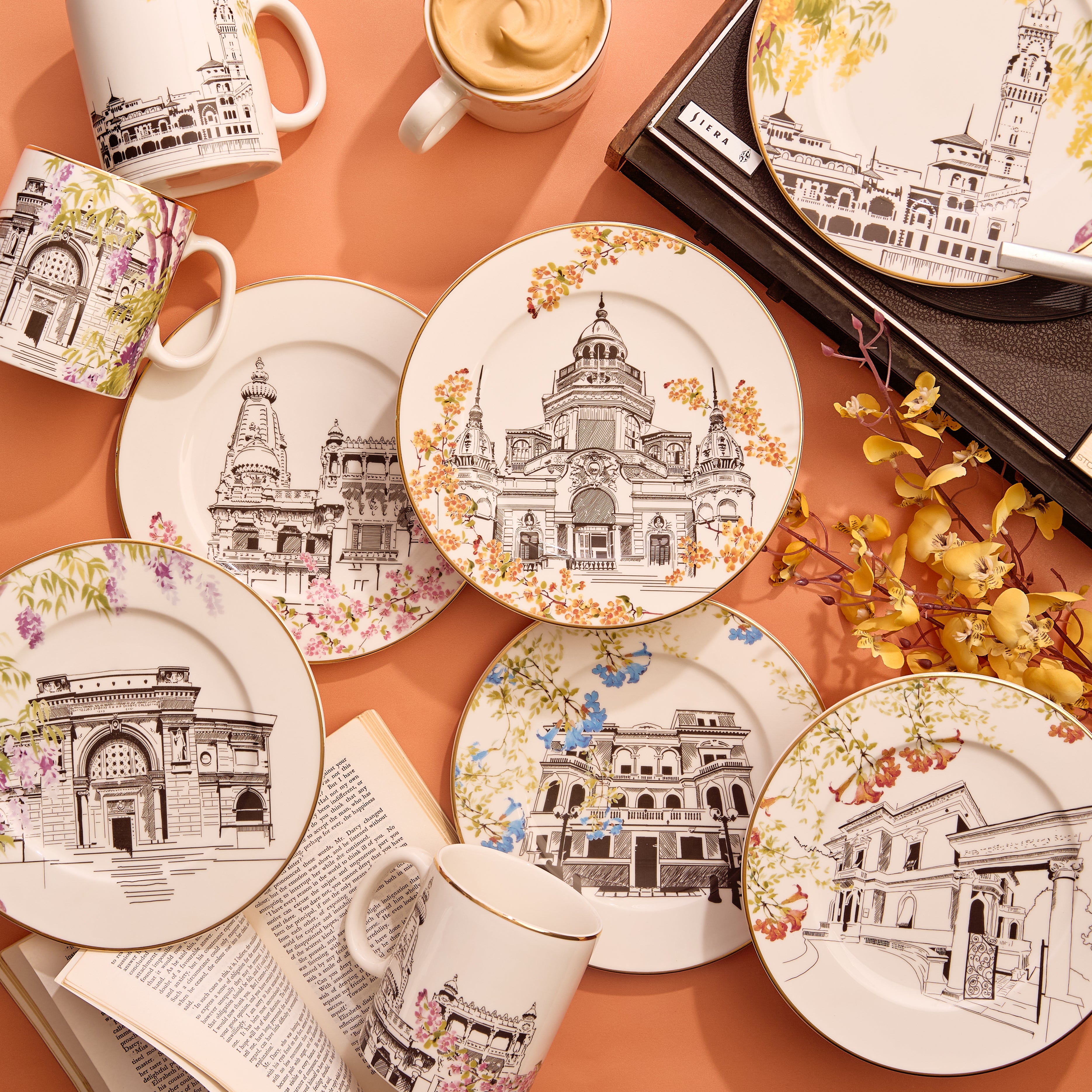 Egyptian Buildings - 12 Pc - Fathy Mahmoud Porcelain 