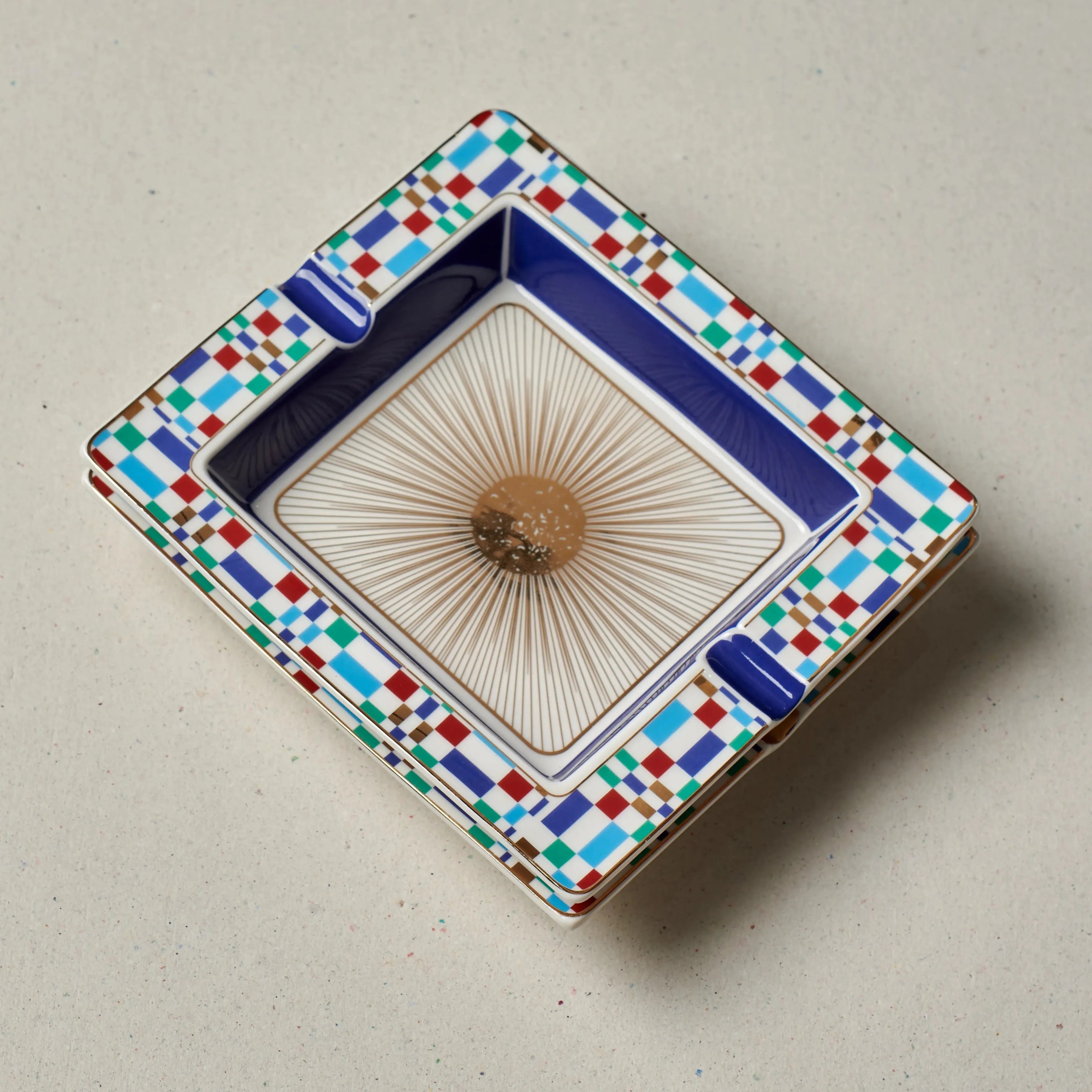 Festival Ashtray - Blue - Fathy Mahmoud Porcelain 