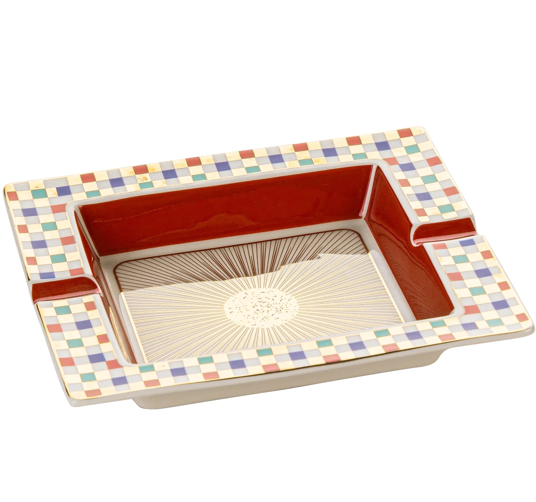 Festival Ashtray - Red - Fathy Mahmoud Porcelain 
