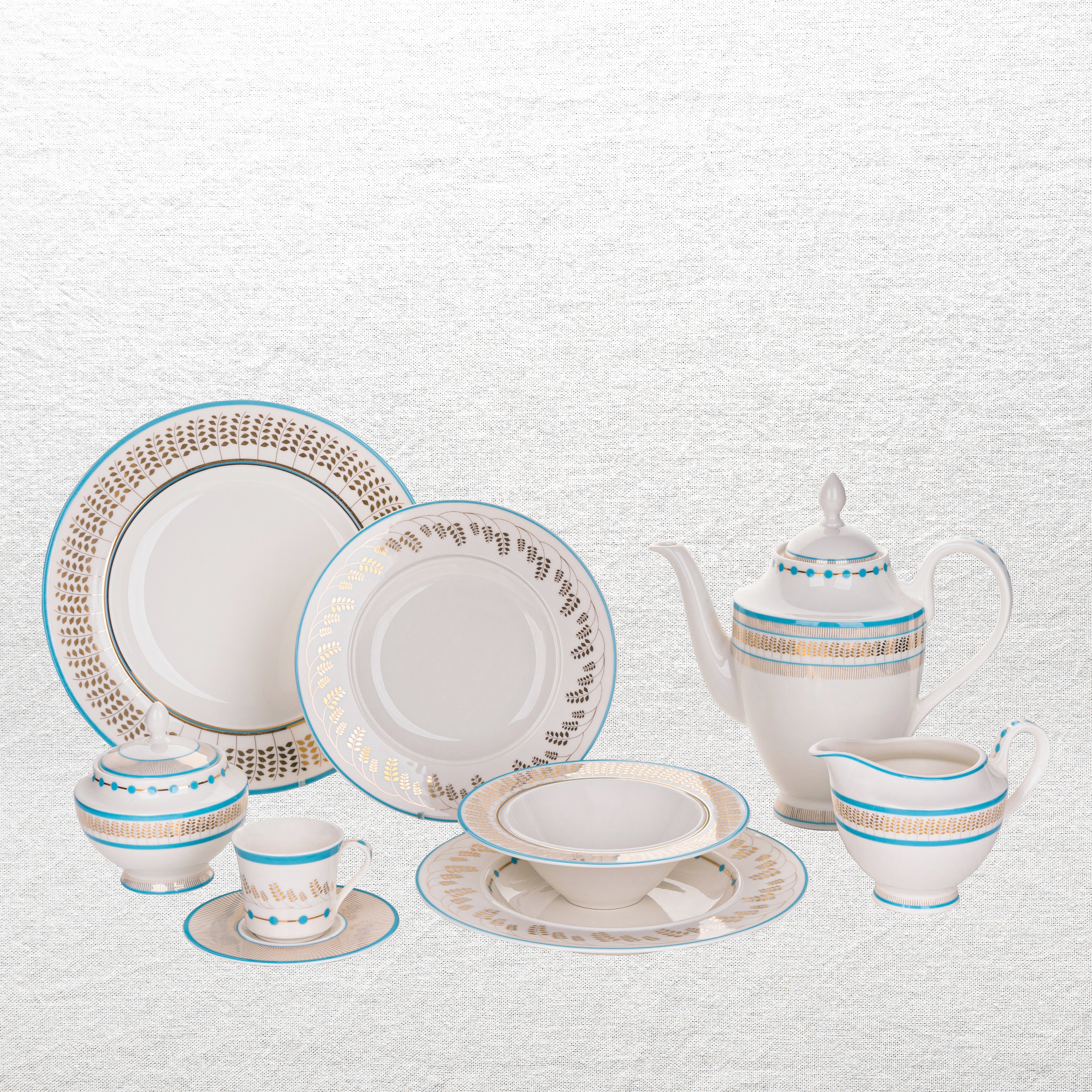 Flowing Wheat - 62 Pc - Fathy Mahmoud Porcelain 