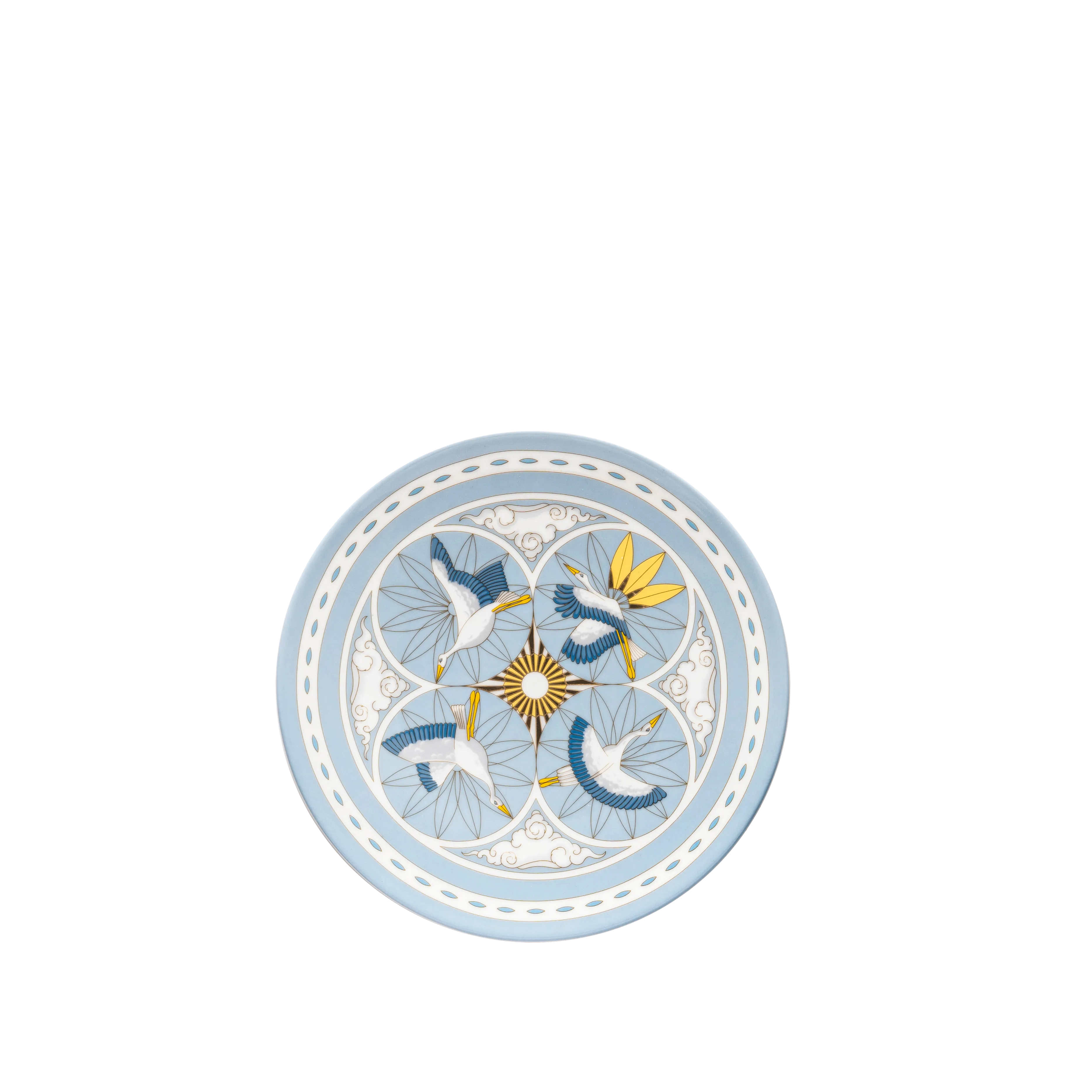 Flying stork dessert set - 7 pieces - Fathy Mahmoud Porcelain 