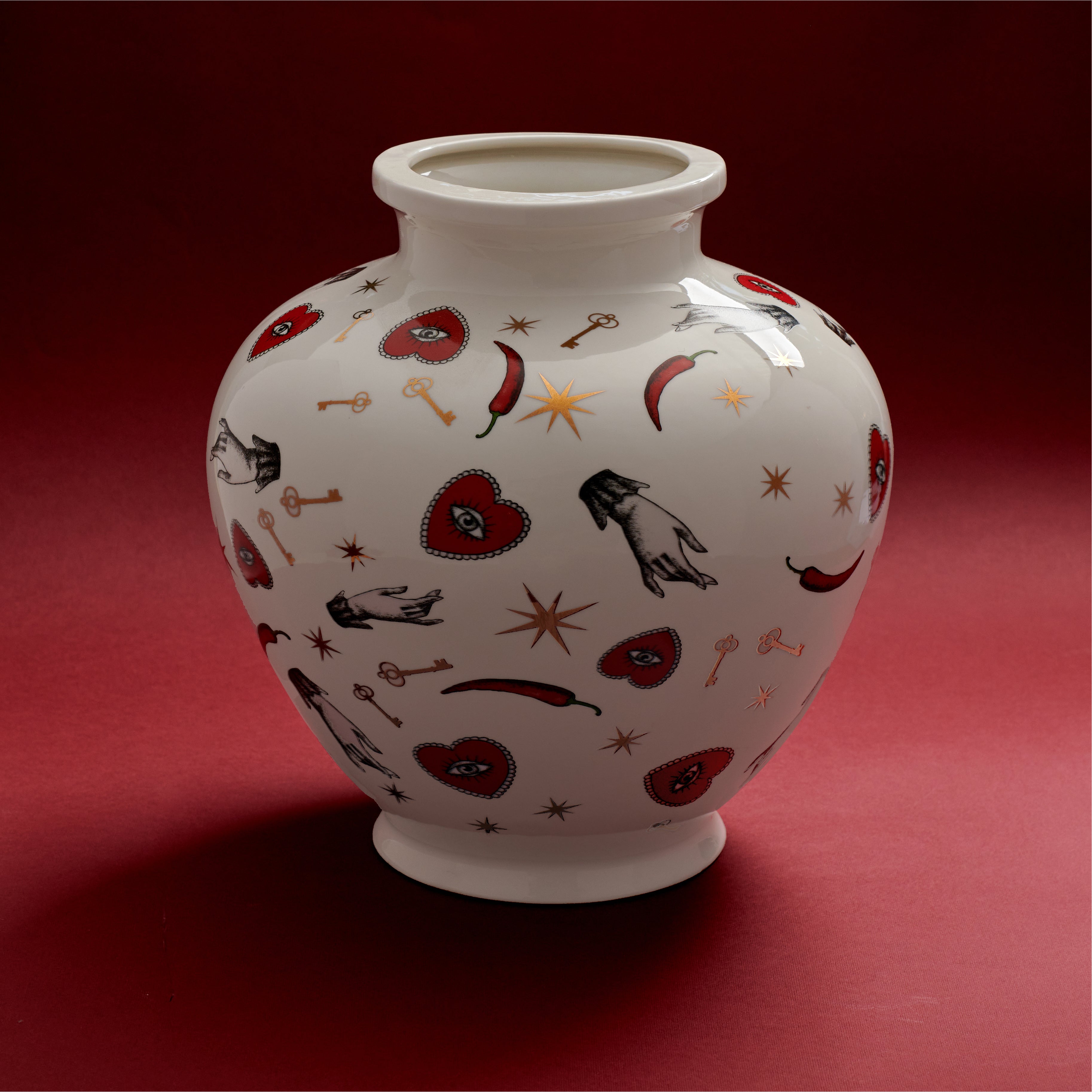 Fortune teller ball vase - white - Fathy Mahmoud Porcelain 