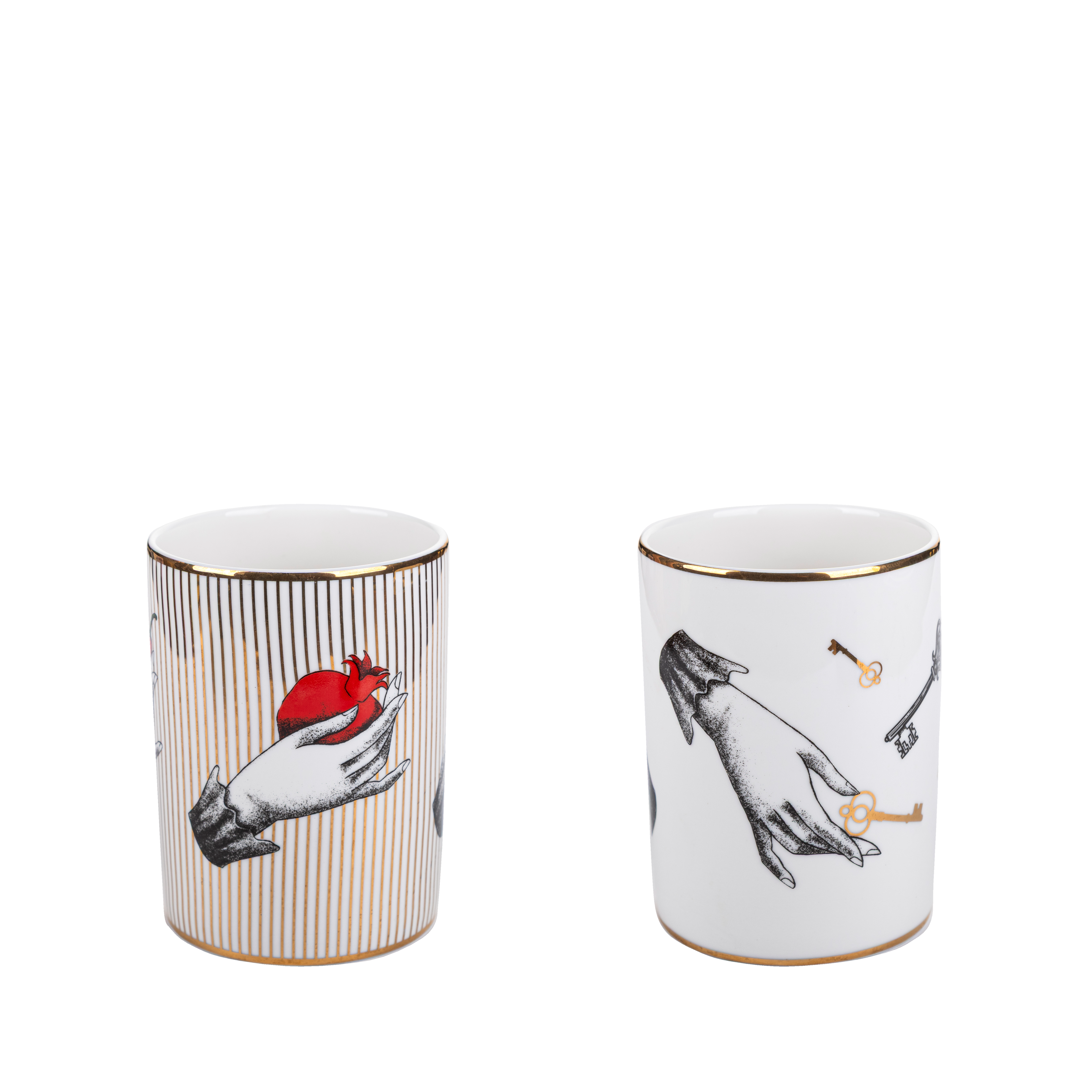 Fortune teller cannisters - 2 pieces - Fathy Mahmoud Porcelain 