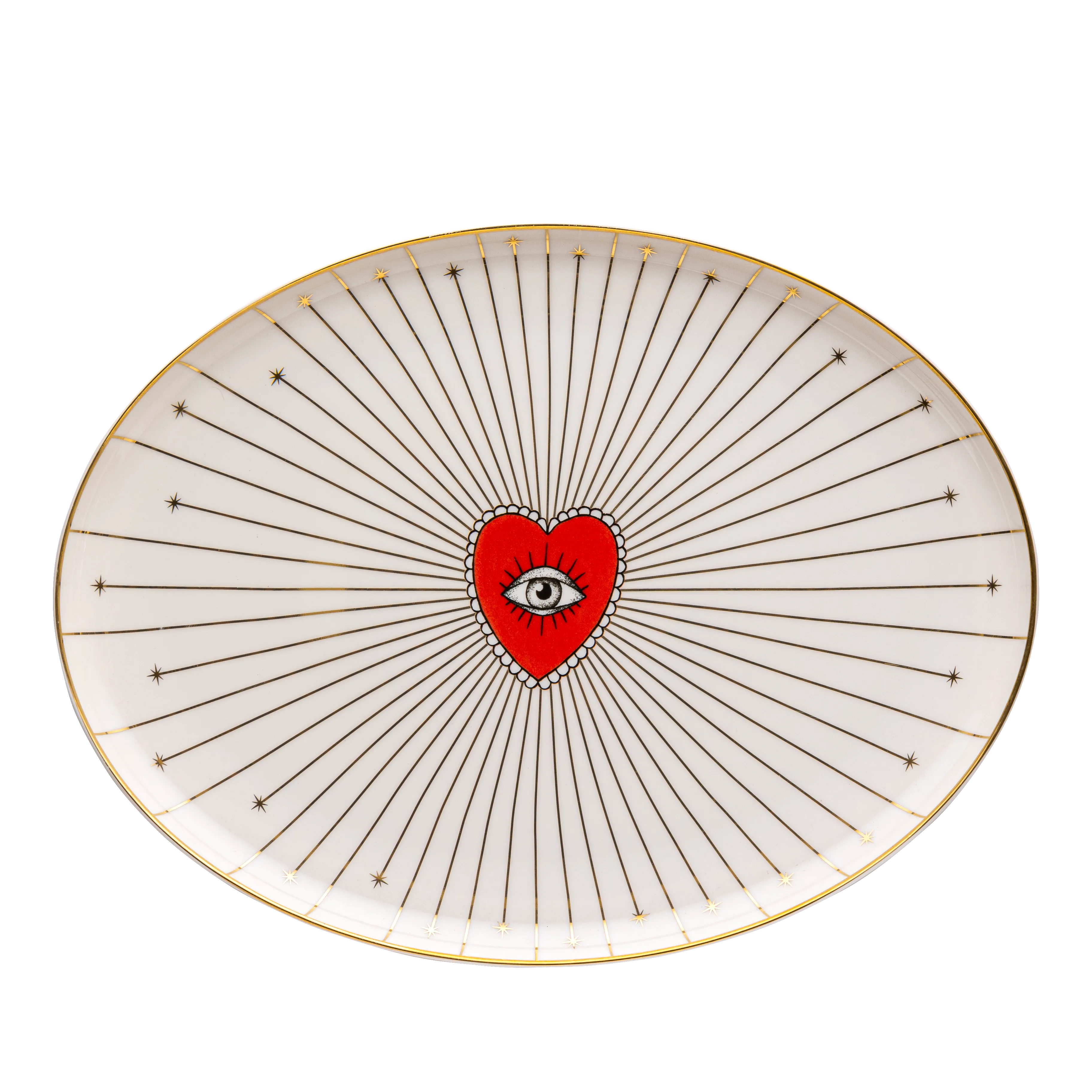 Fortune Teller Stripes Serving Platter Set - Fathy Mahmoud Porcelain 