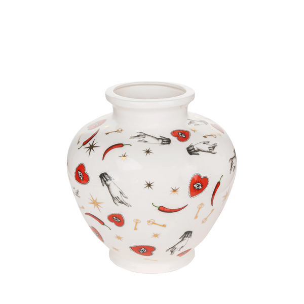 Fortune teller ball vase - white