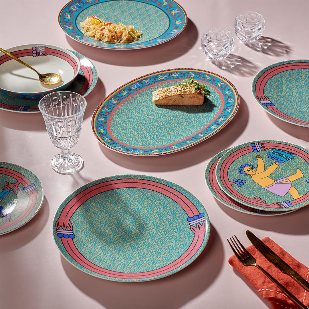 Harvest of the grapes - 26 pieces - Fathy Mahmoud Porcelain 