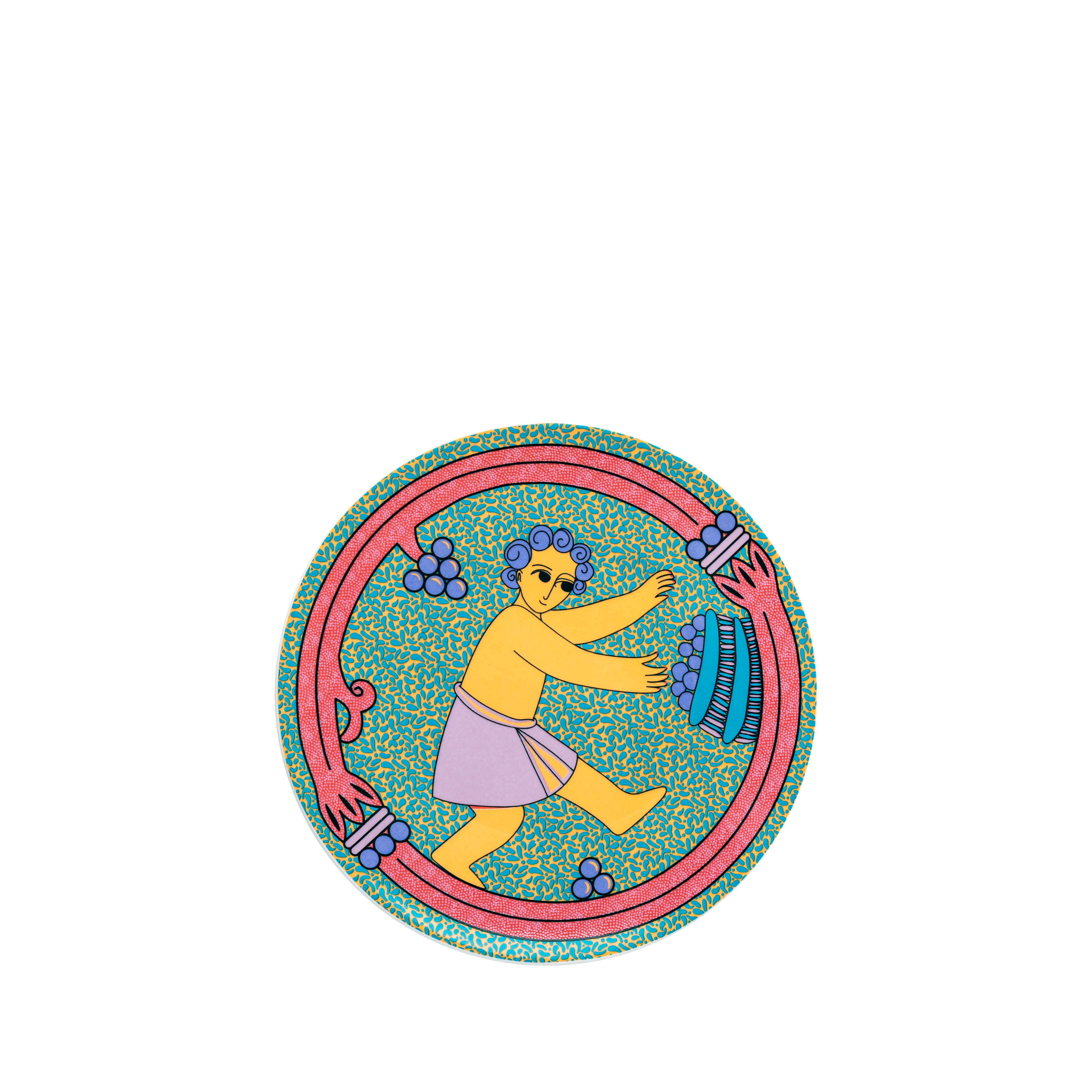 Harvest Of The Grapes Dessert SET - 9 Pcs - Fathy Mahmoud Porcelain 