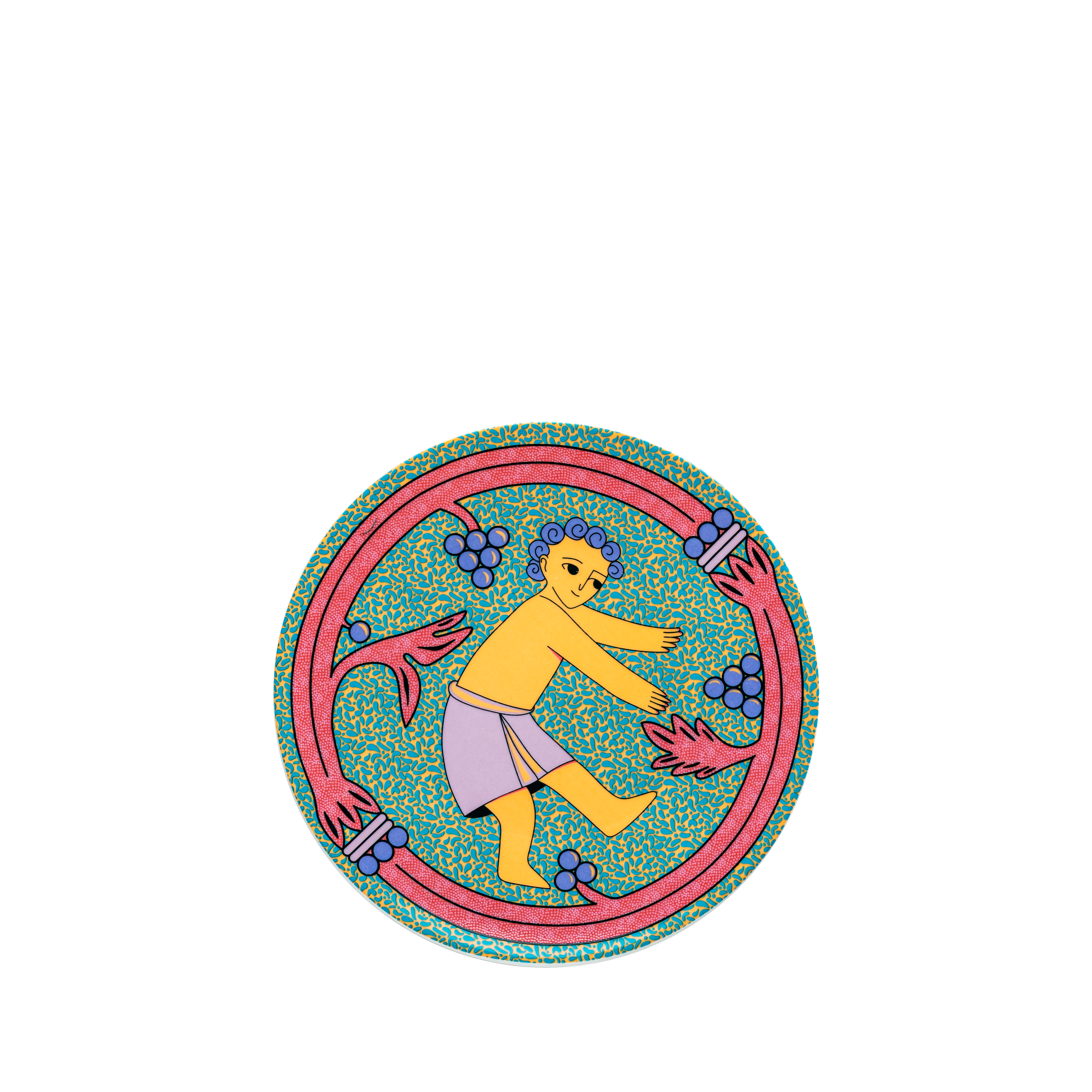 Harvest Of The Grapes Dessert SET - 9 Pcs - Fathy Mahmoud Porcelain 