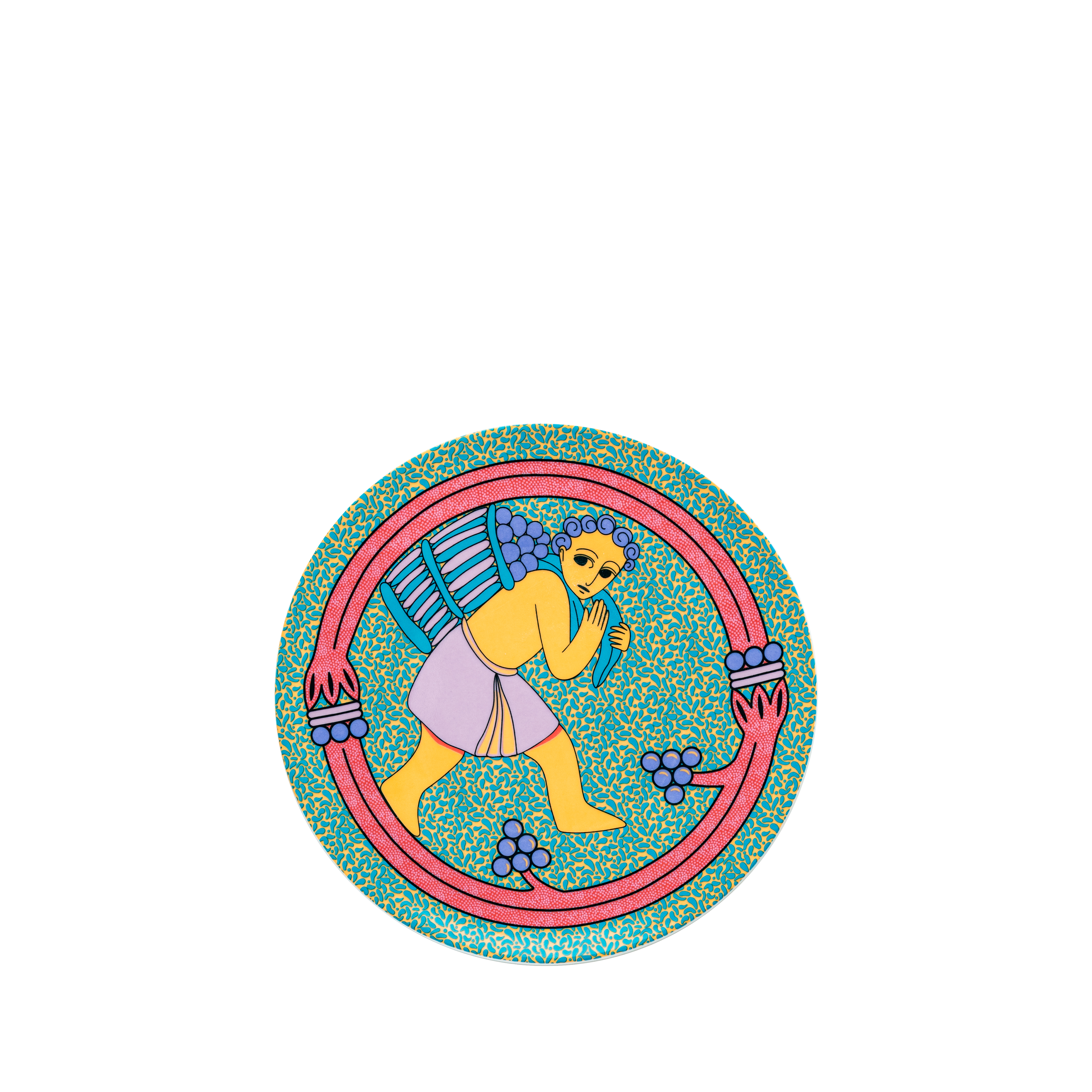 Harvest Of The Grapes Dessert SET - 9 Pcs - Fathy Mahmoud Porcelain 