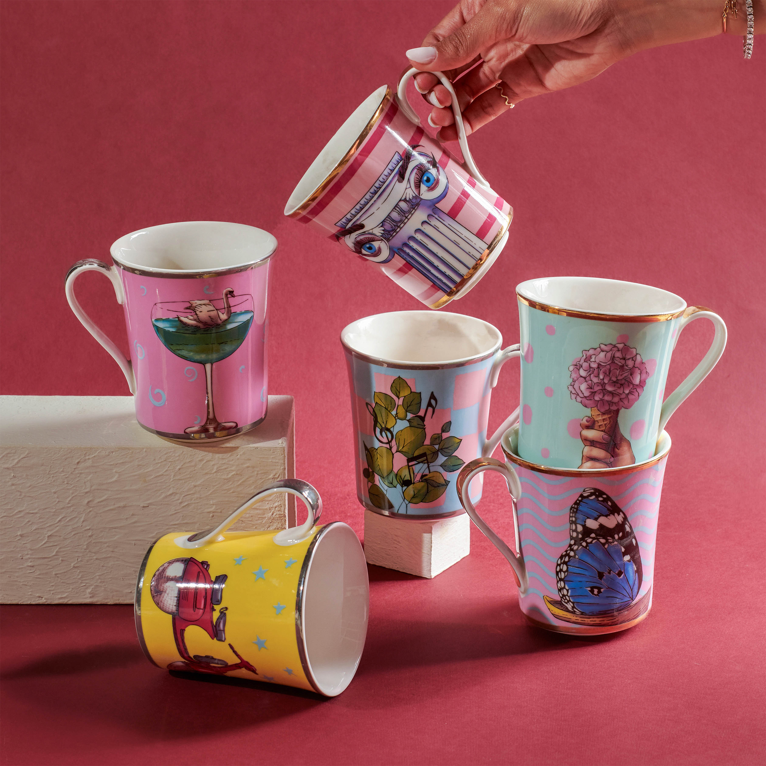 Imaginarium Mug - 6 Pcs - Fathy Mahmoud Porcelain 