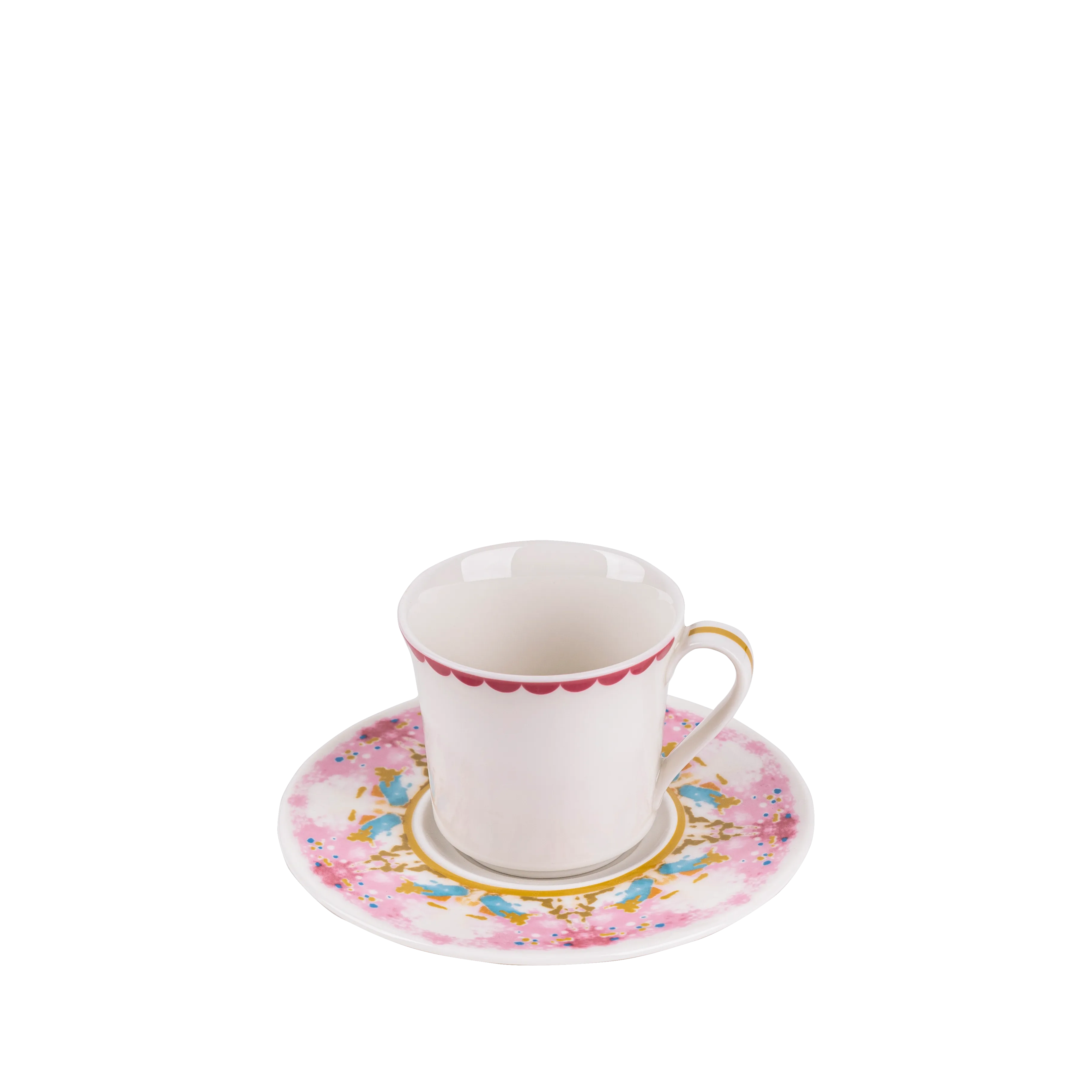 Kaleidoscape coffee set - 12 pieces - Fathy Mahmoud Porcelain 