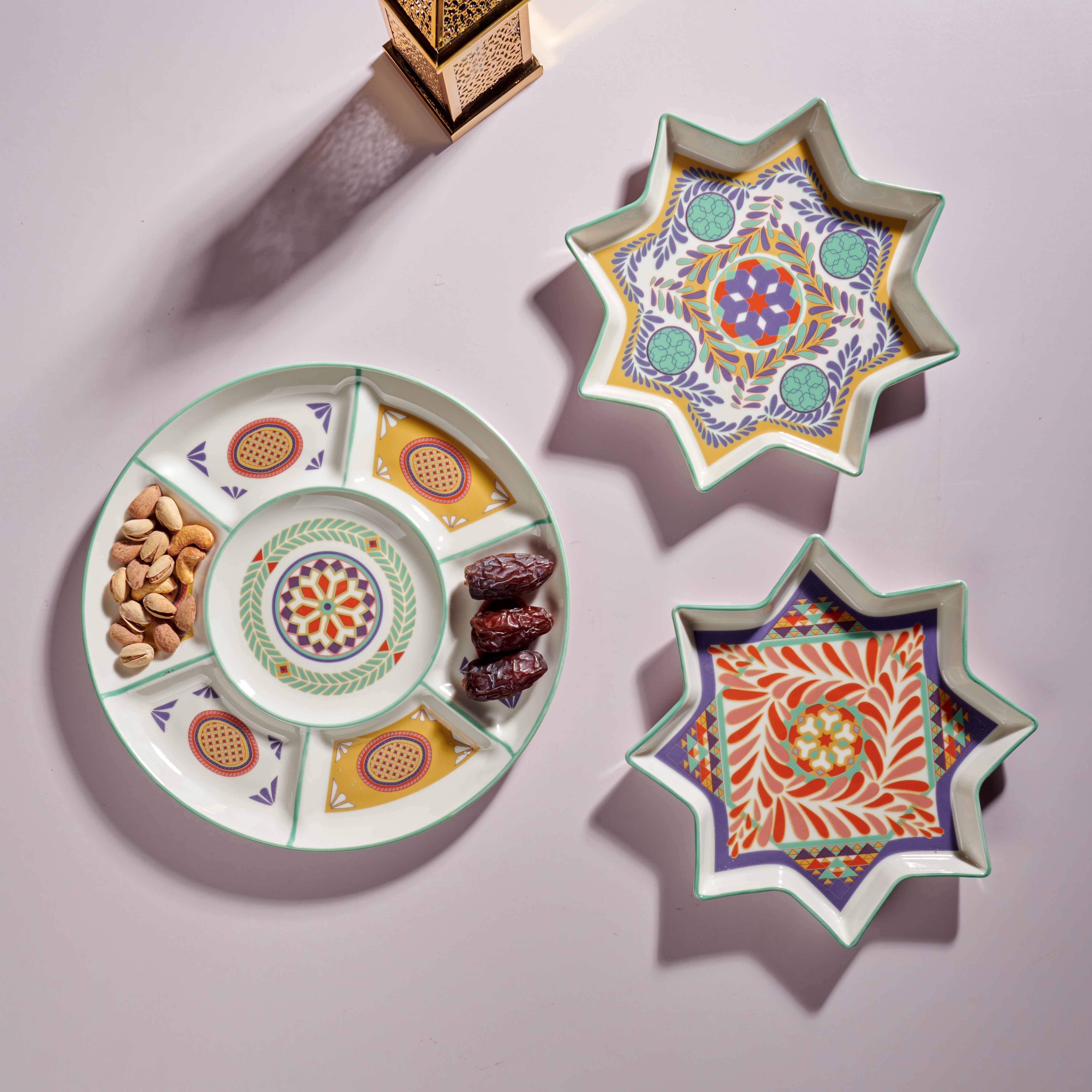 Khayameya serving platters - 2 pieces - Fathy Mahmoud Porcelain 