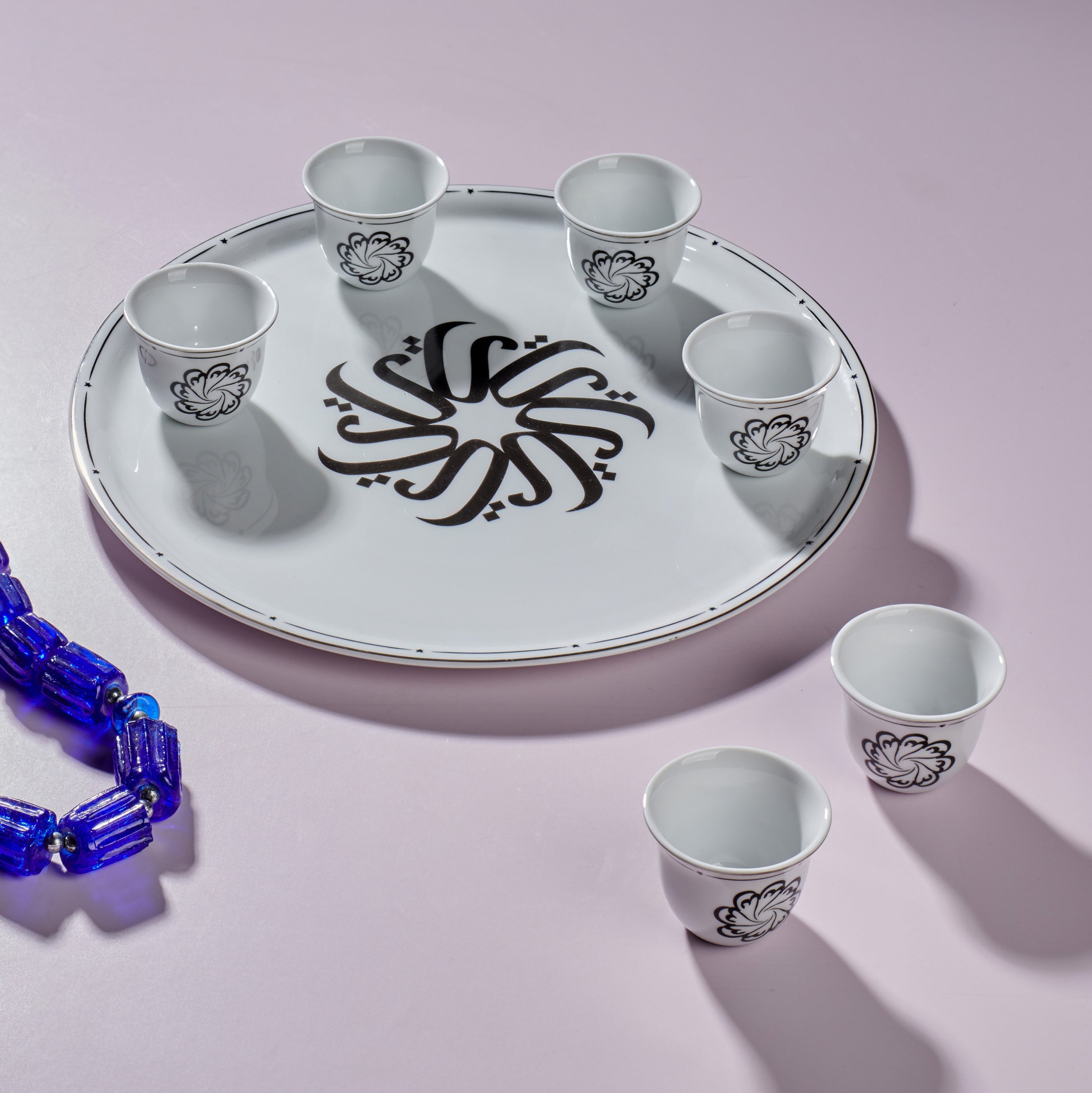 Letters coffee set - 7 pieces - Fathy Mahmoud Porcelain 
