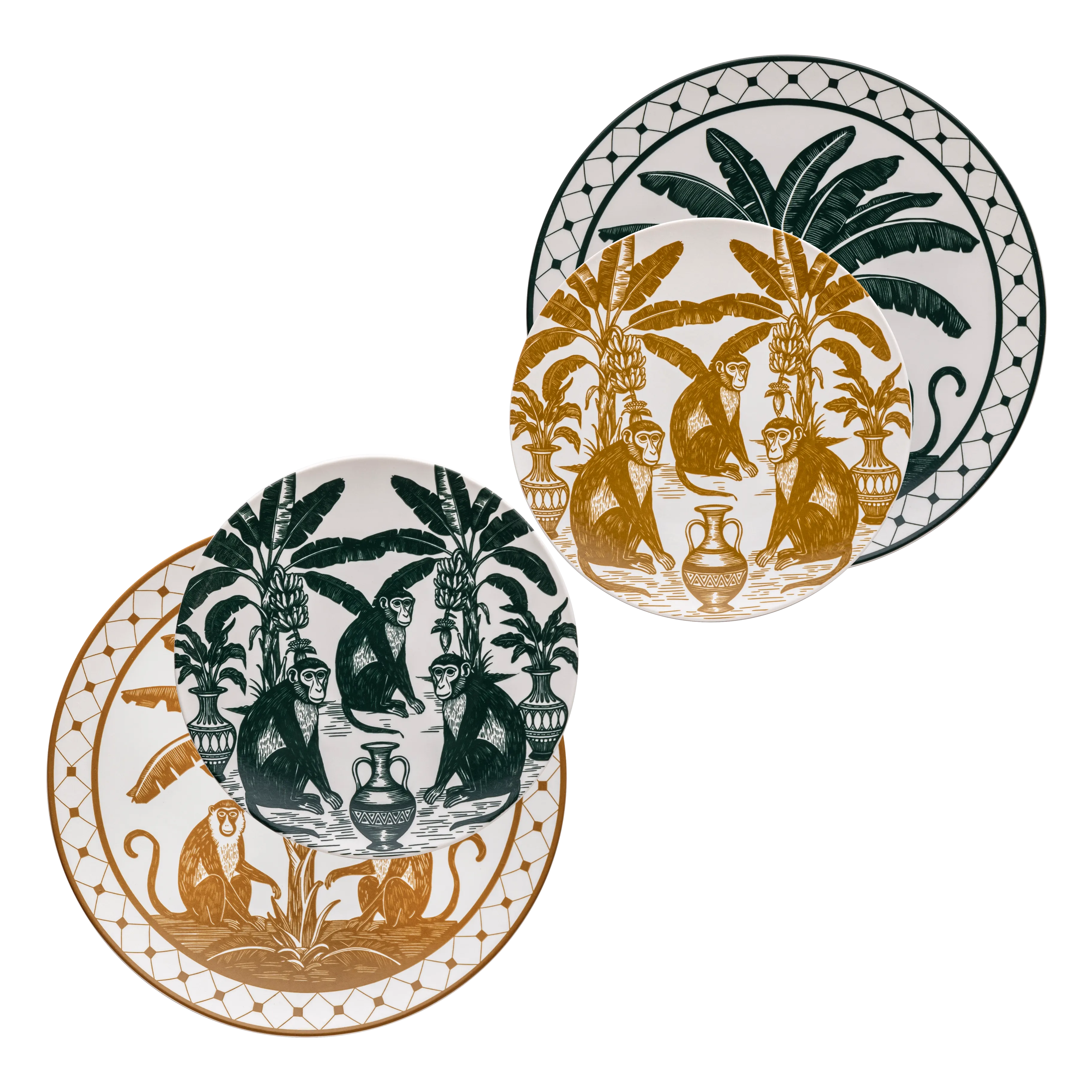 Monkey Business - 12 Pieces - Fathy Mahmoud Porcelain 