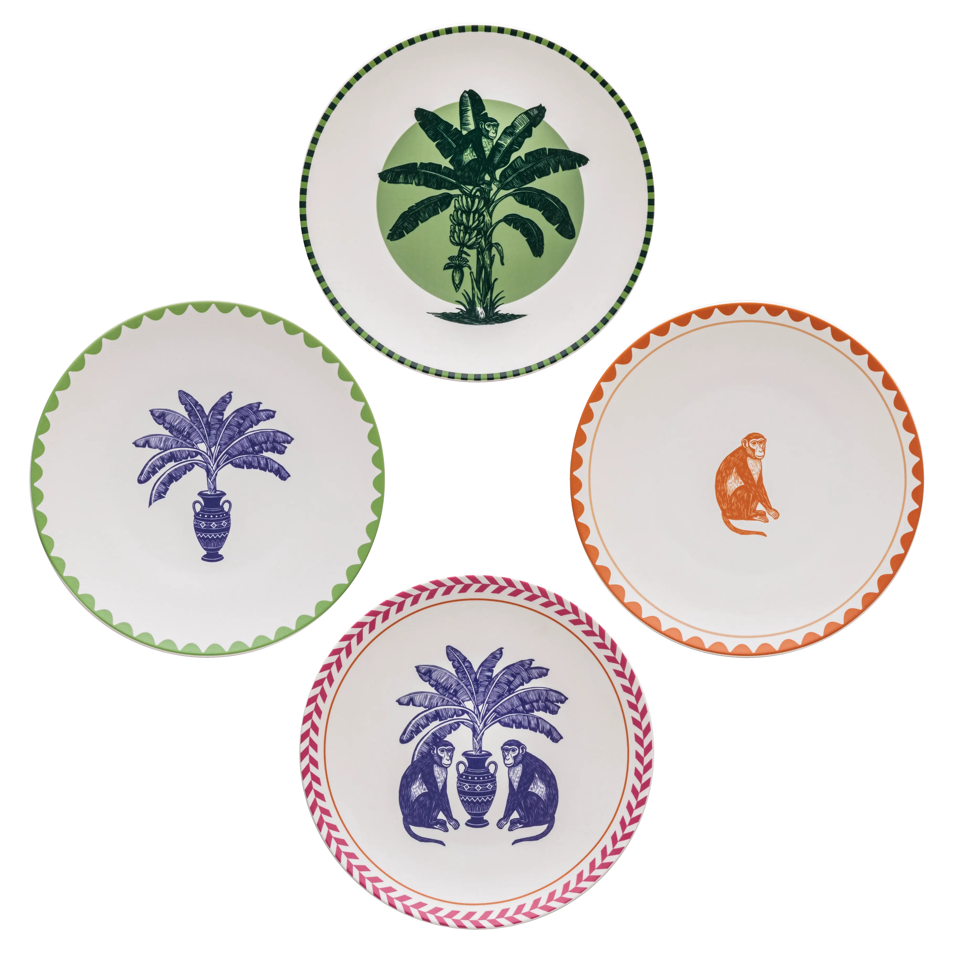 Monkey Business - 4 Pieces - Fathy Mahmoud Porcelain 